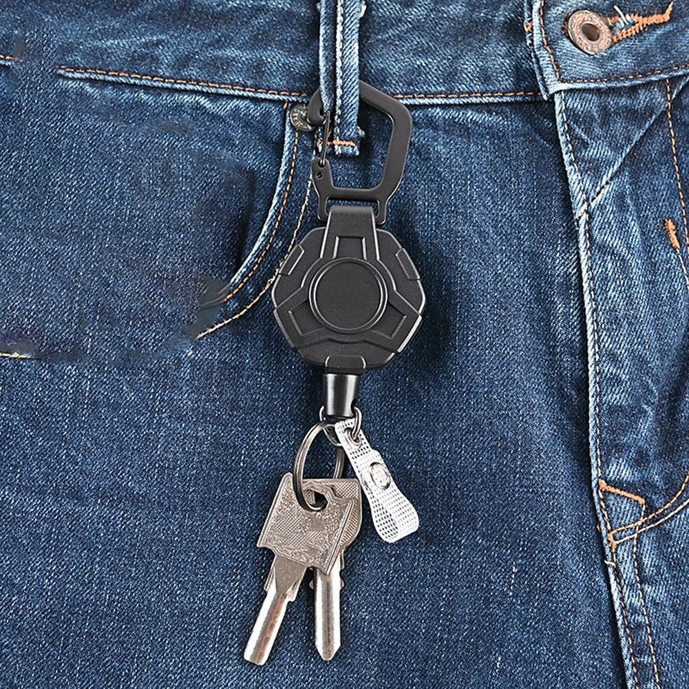 Handy Retractable Keychain for Fishing and Backpacking Long lasting Material