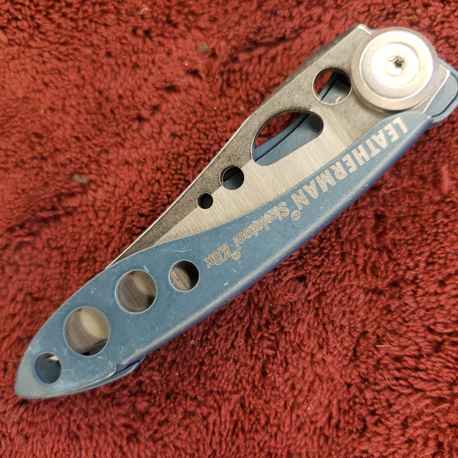 Leatherman Skeletool KBX Blue Pocket Knife w/ Bottle Opener
