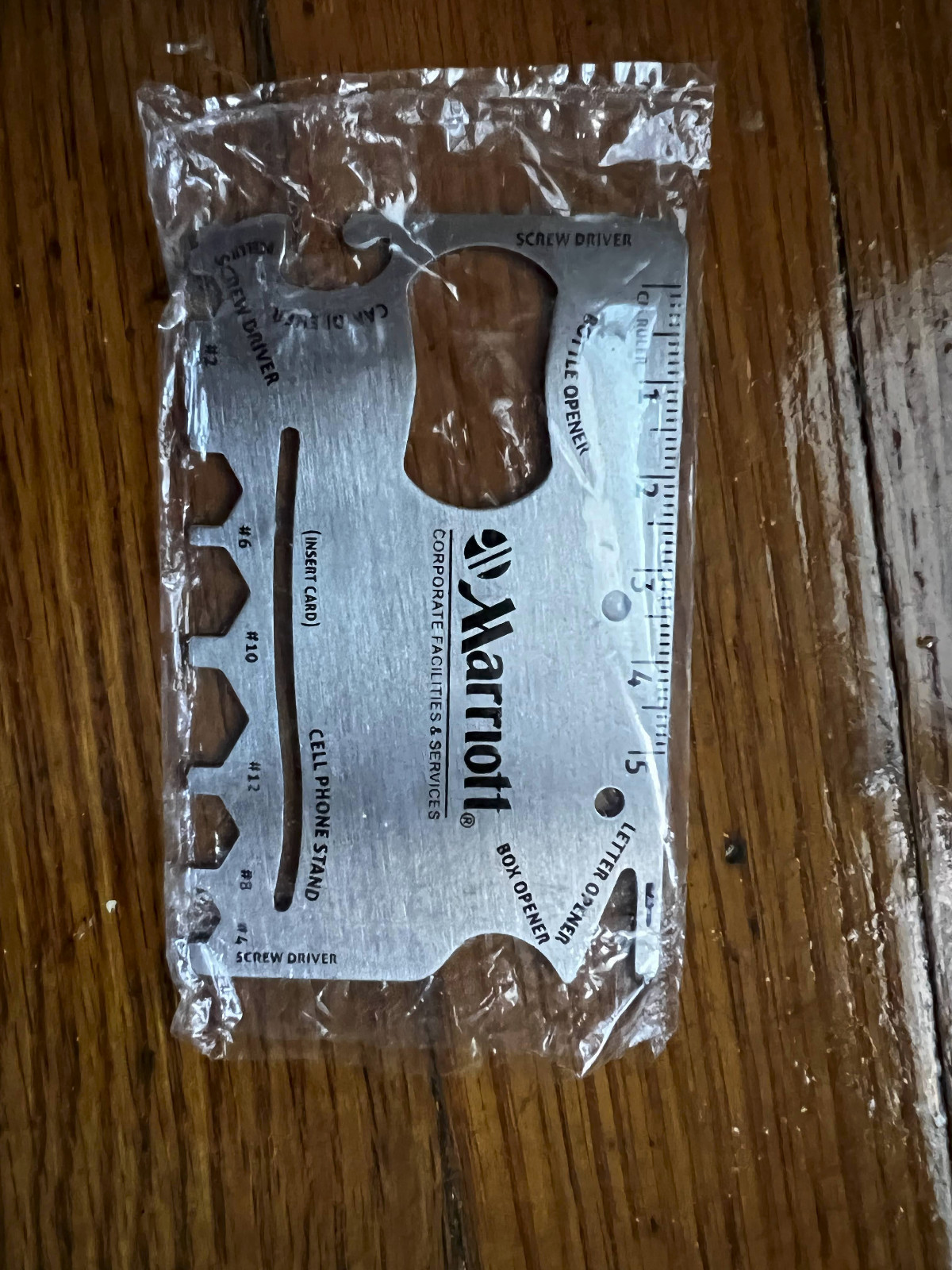 Marriott Corporate Facilities and Services Credit Card Sized Multi Tool