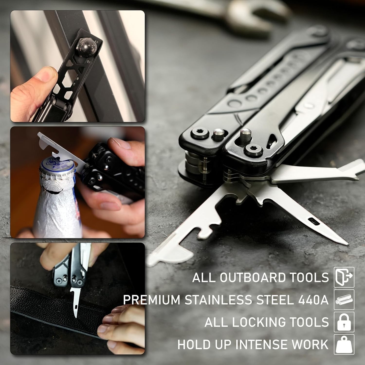 20-in-1 Full Size Stainless Steel Multi Tool Pliers for DIY Home Garden Camping