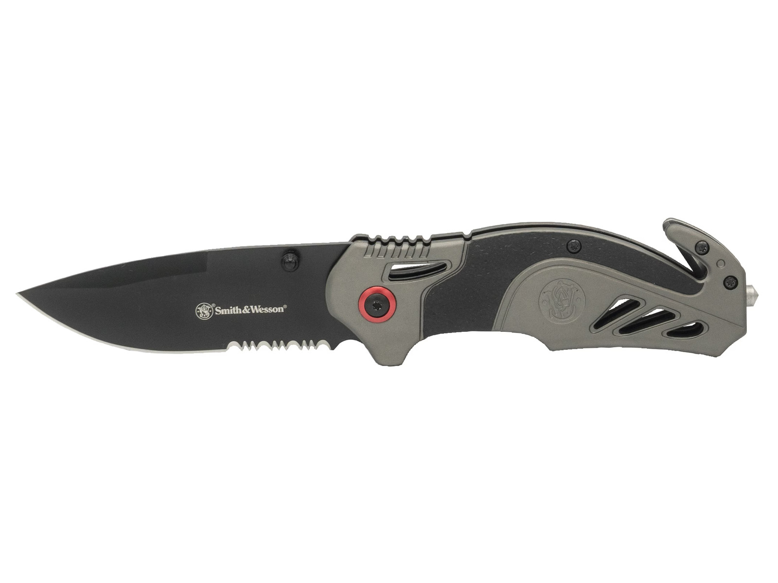 Smith & Wesson S.A. Assisted Opening Folding Knife 3.25″ Black Serrated Clip