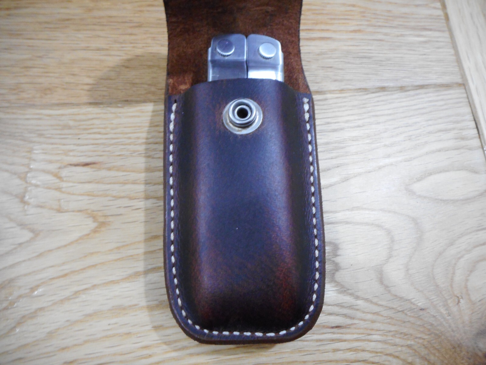 Leatherman Wingman or Rebar leather sheath. Plain flap. Sheath only.