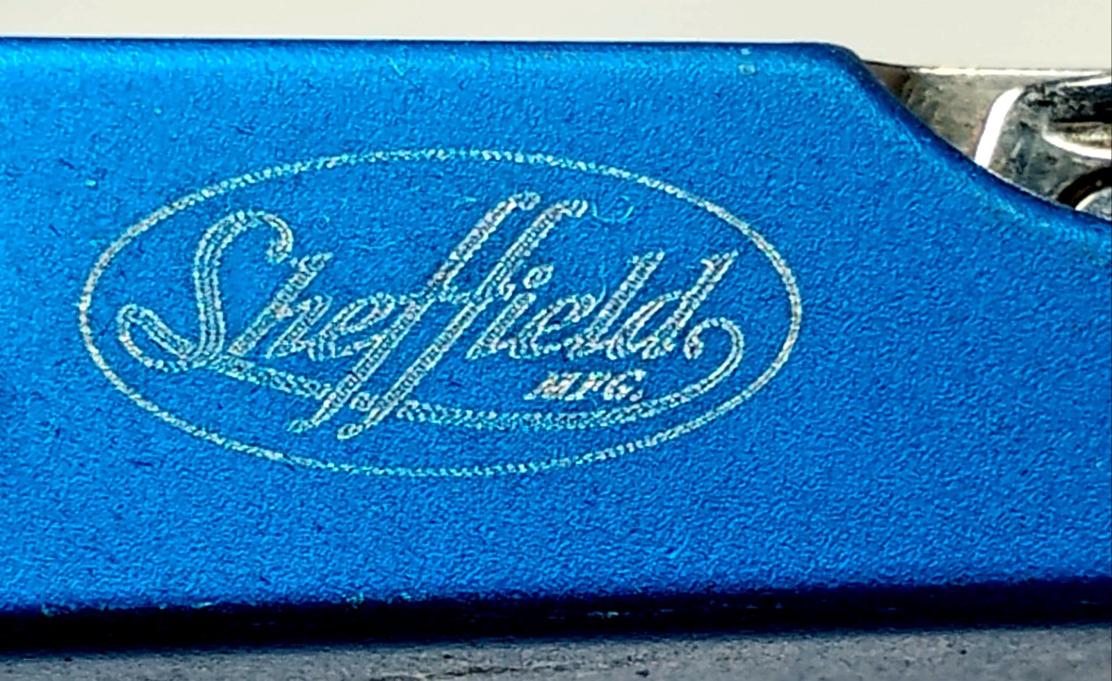 Sheffield Multitool Blue Handle Pliers Sissors, nail file, knife– Near Mint