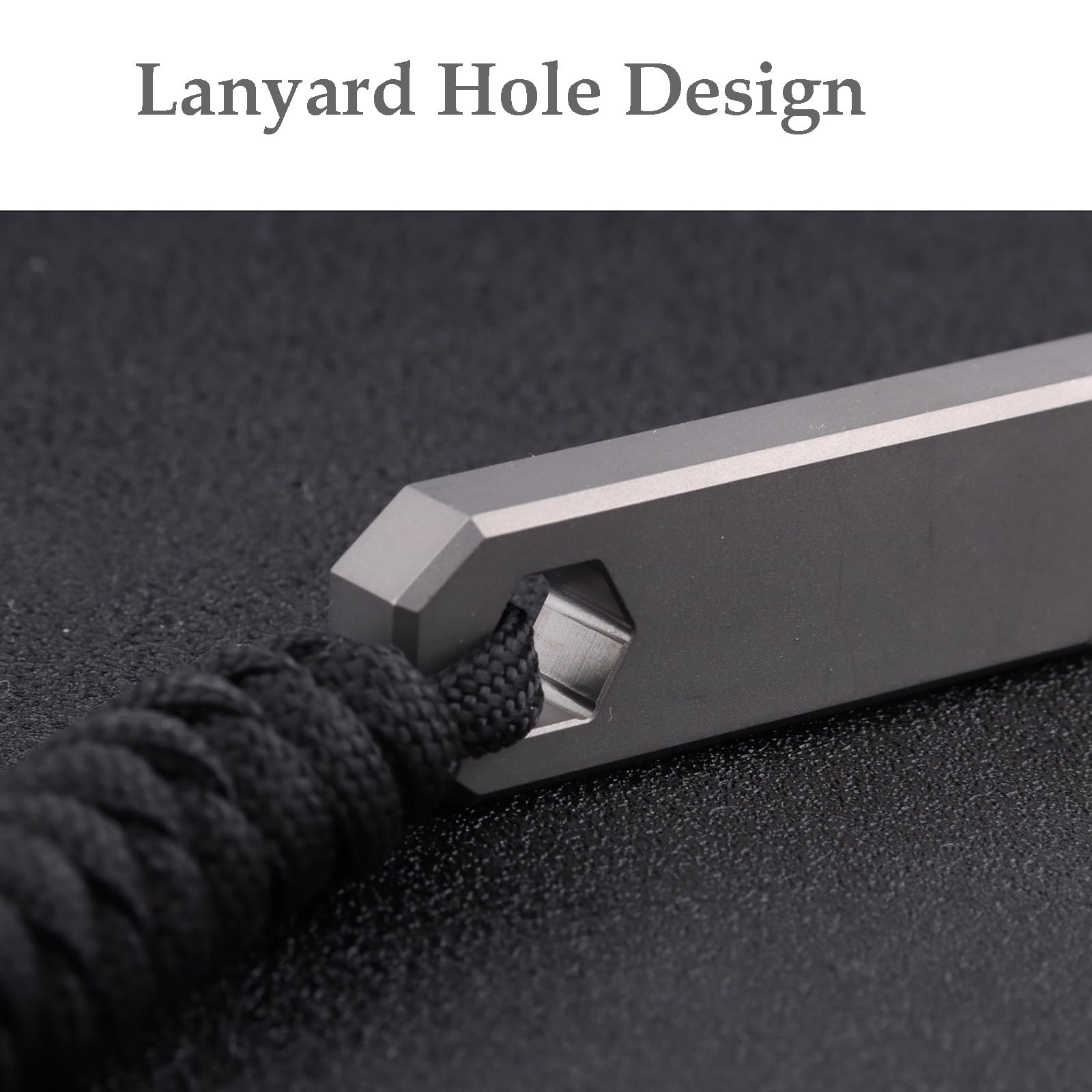 Titanium Pry Bar Bottle Opener Multi Tool 3.9″ Crowbar Wrench Lanyard Hole Mu…