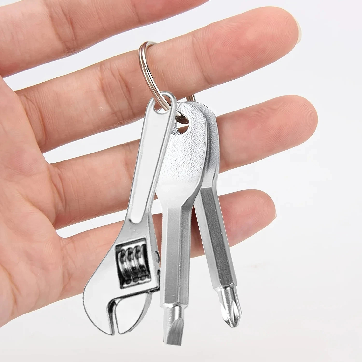 3pcs Key Ring Screwdriver EDC Tool Outdoor Pocket MiniTool Wrench with Keychain.