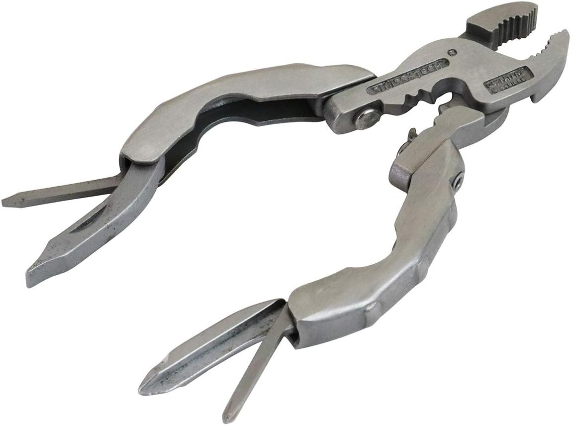 ST50016 Polished Stainless Steel 9-In-1 Micro Pocket Multitool with Screwdrivers