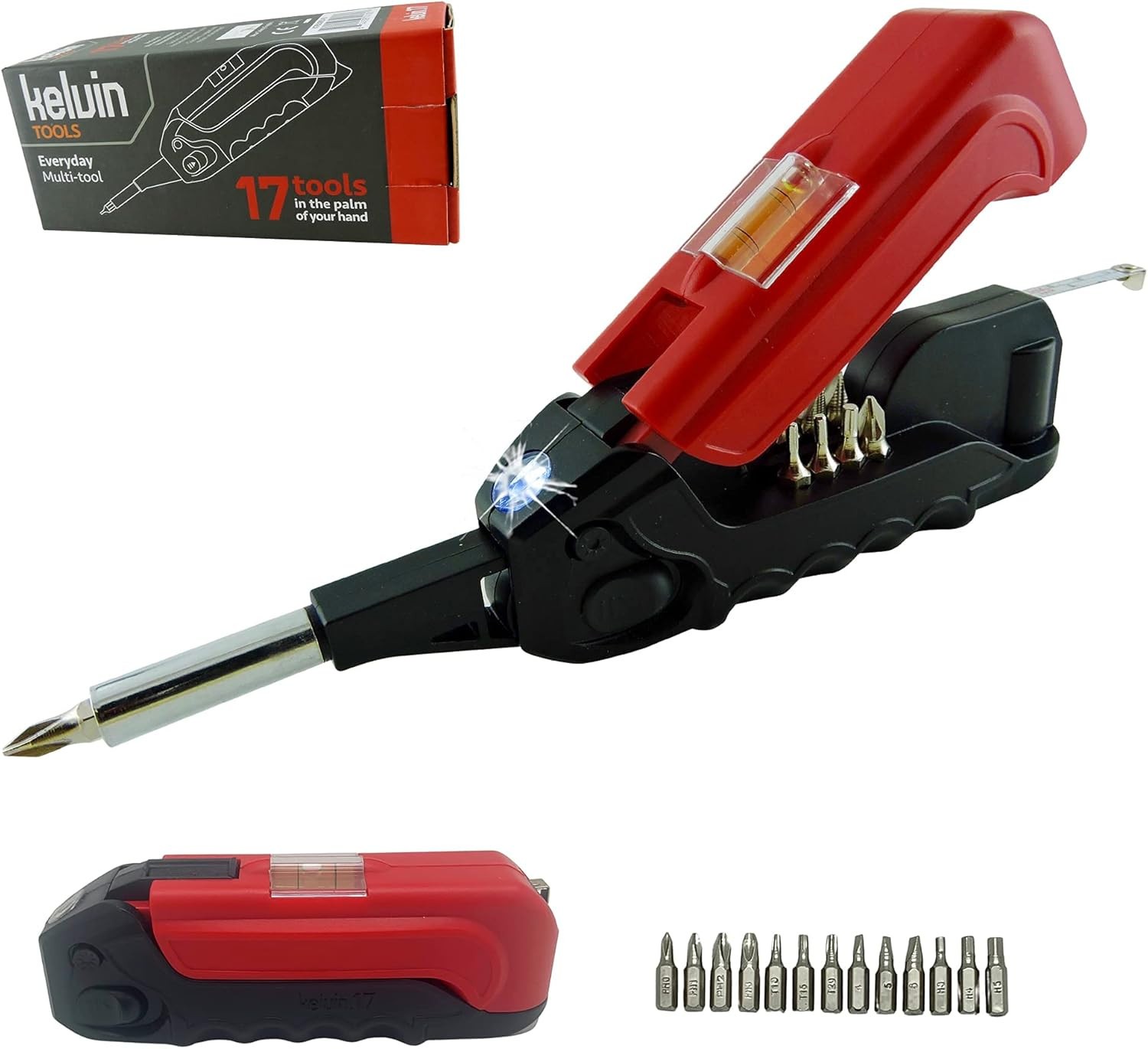 Kelvin Tools – Kelvin 17 Urban Screwdriver Set, All in One Everyday Multitool Sc