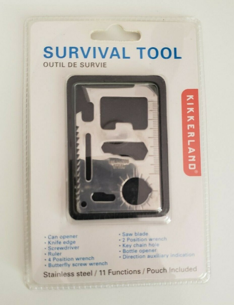Kikkerland Stainless Steel Survival Tool with Pouch