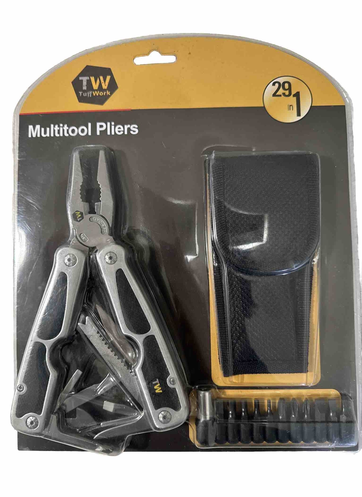 BRAND NEW!!! Stainless SteelMulti Tool Pliers With 29-in-1 11 Piece Bit Kit