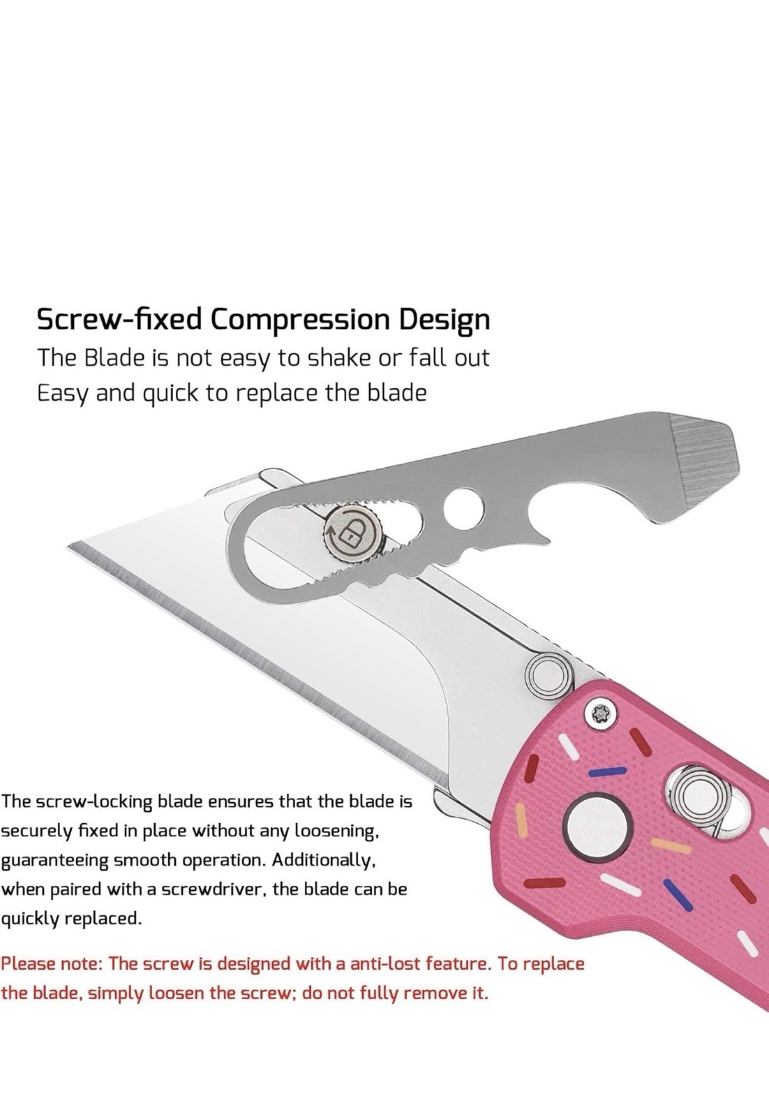 OKNIFE Sprinkles U1 Pro Multitool Folding Utility Knife with Screwdriver