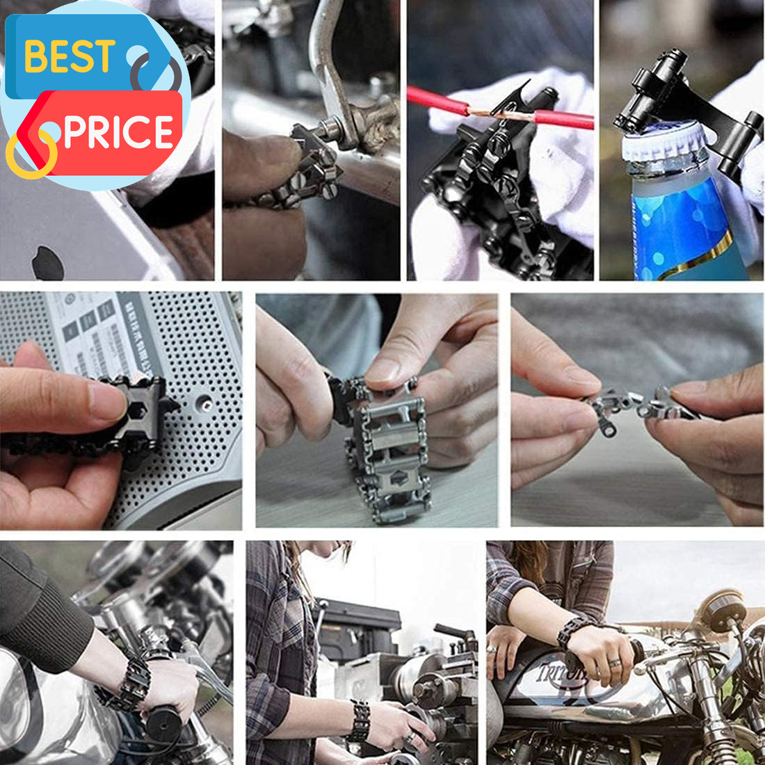 Multitool Bracelet 29 in 1, 22Cm Stainless Steel, Outdoor Travel Men Watch Strap