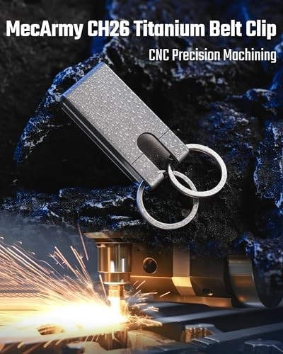 Titanium EDC Keychain Clip – One-Piece Quick-Access Key Holder for MOLLE & Belts