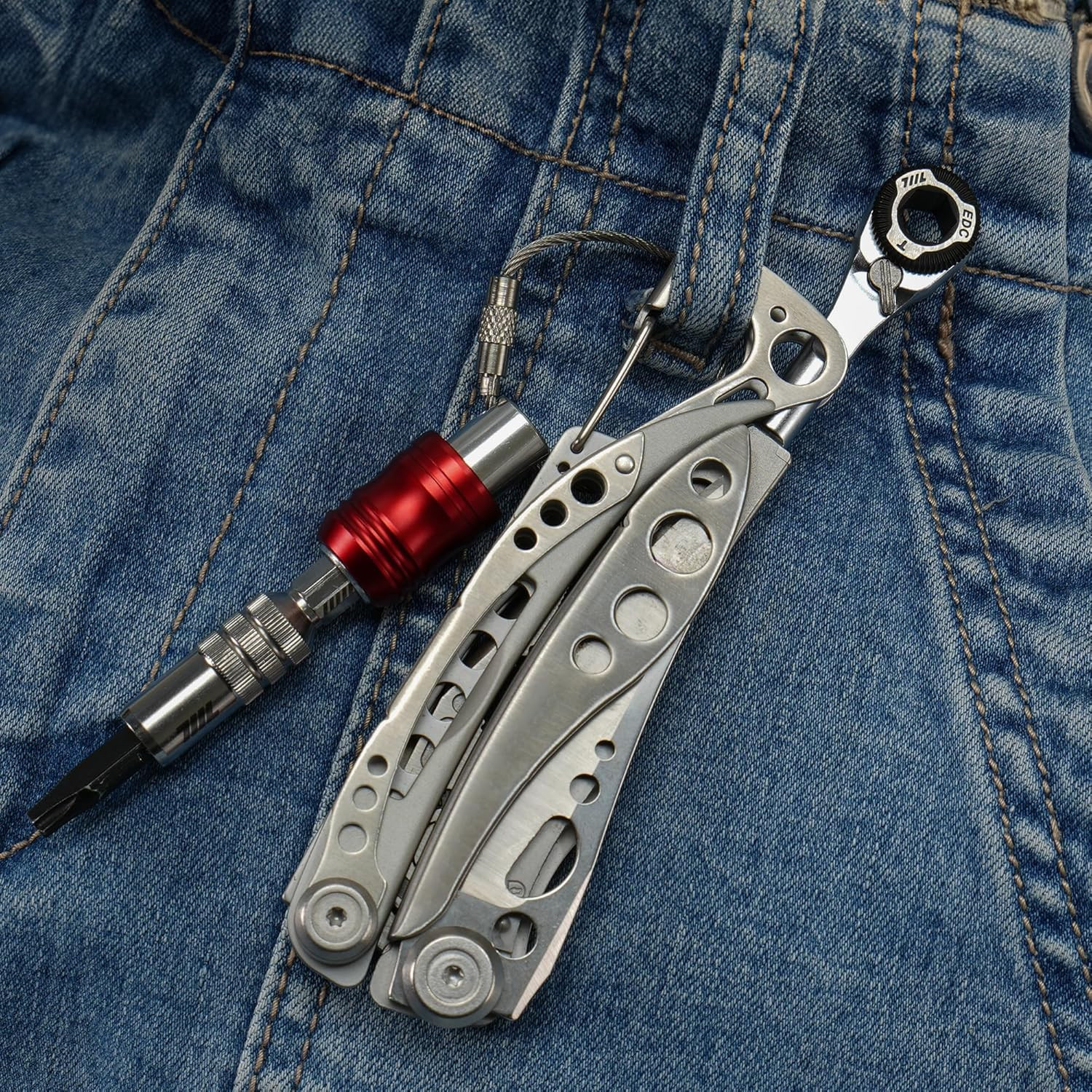 EDC Ratchet Wrench for Leatherman Multitools MK2 – Compact Flat End Screwdriver