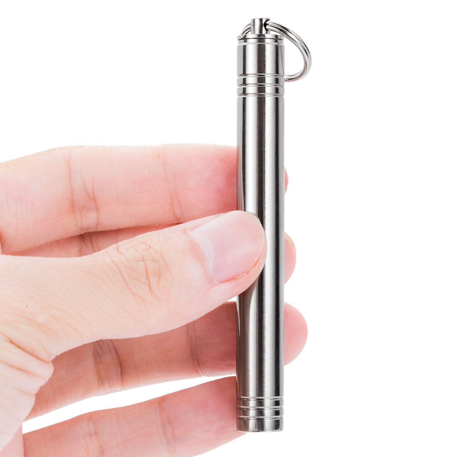 EDC Outdoor Titanium TC4 Waterproof Box Container Keychain Pendant Survival Tool