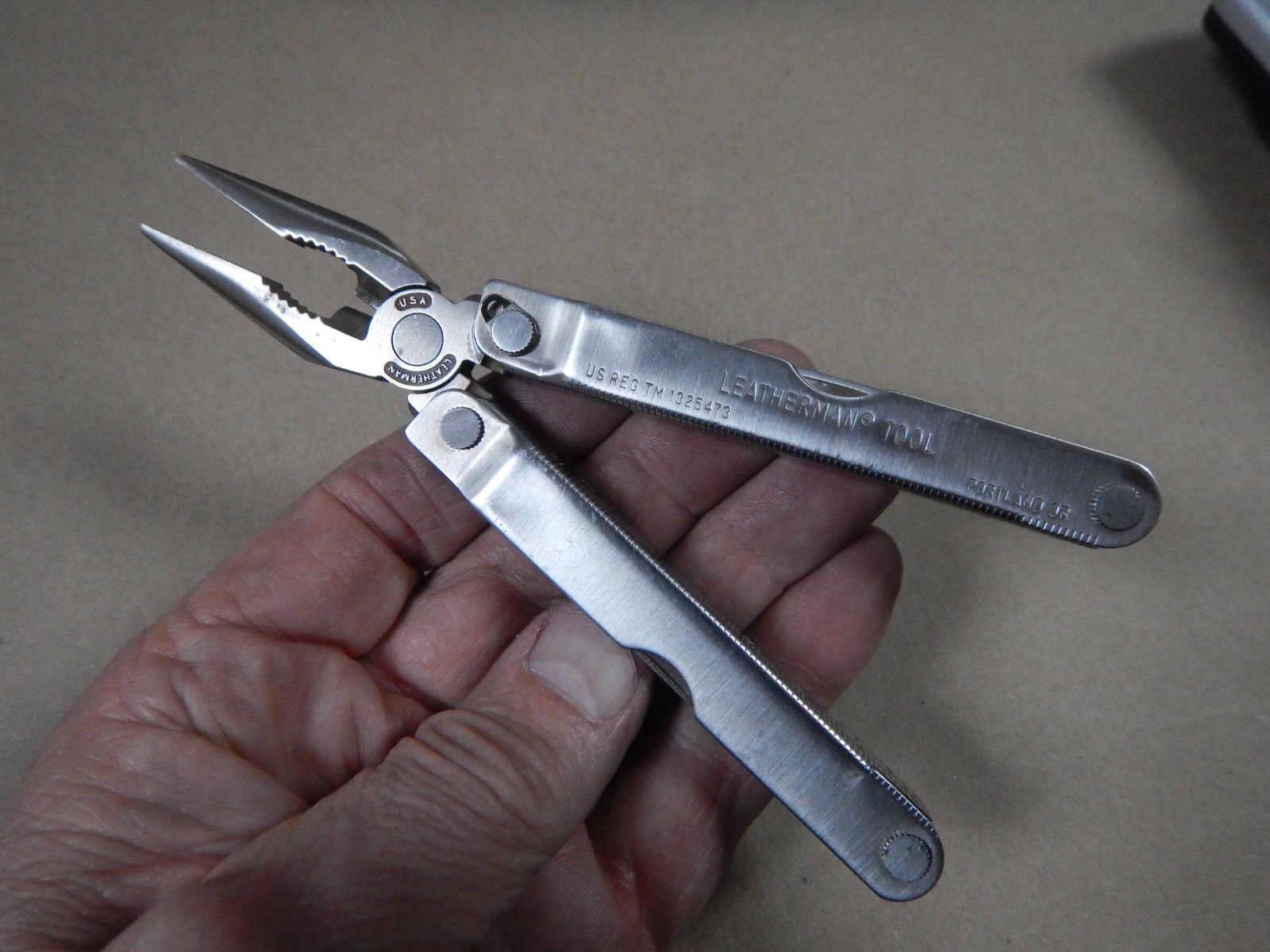 Original Leatherman Tool From The 90s with original leather sheath