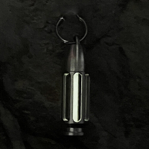Titanium Luminous Tube Pendants Paracord Beads Key Ring Necklace Pendants 1 Pcs