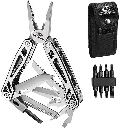 21-in-1 Stainless Steel Multitool Pocket Knife, Self-locking Pliers & Screwdrive