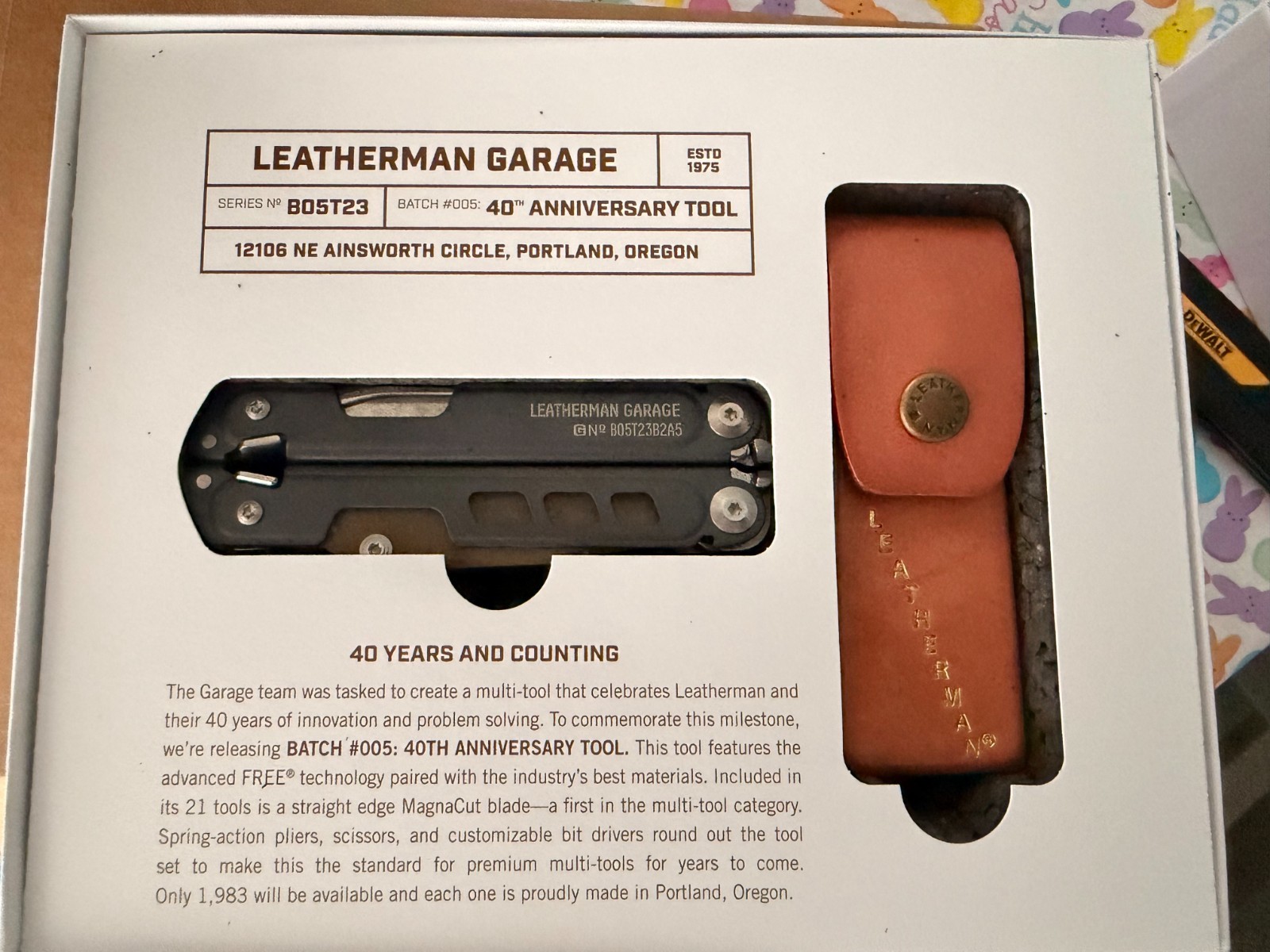 Gray Leatherman Garage Batch #005 40th Anniversary Tool – Brand New
