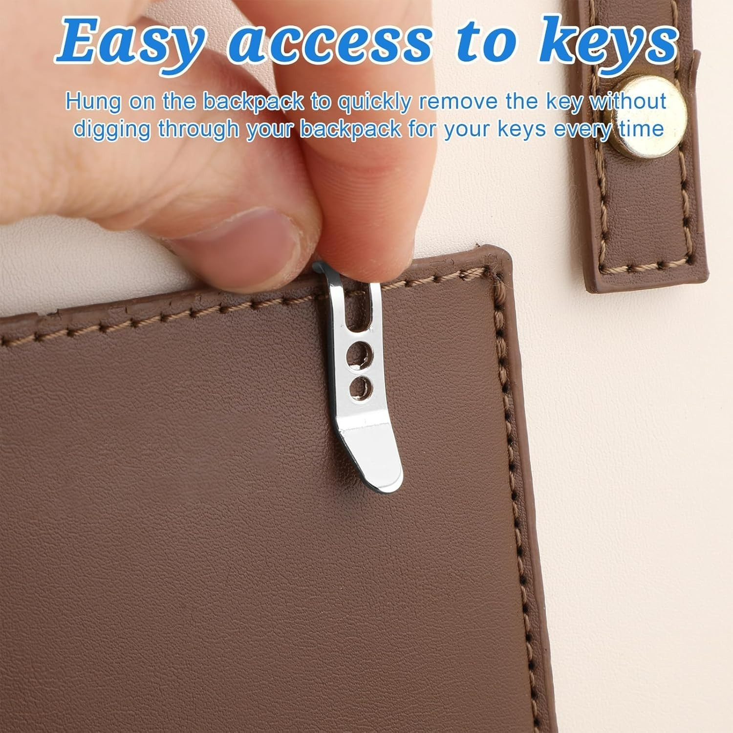 5 Pack Deep Carry Pocket Clip with Keychain, Heavy Duty Stainless Steel Multi…