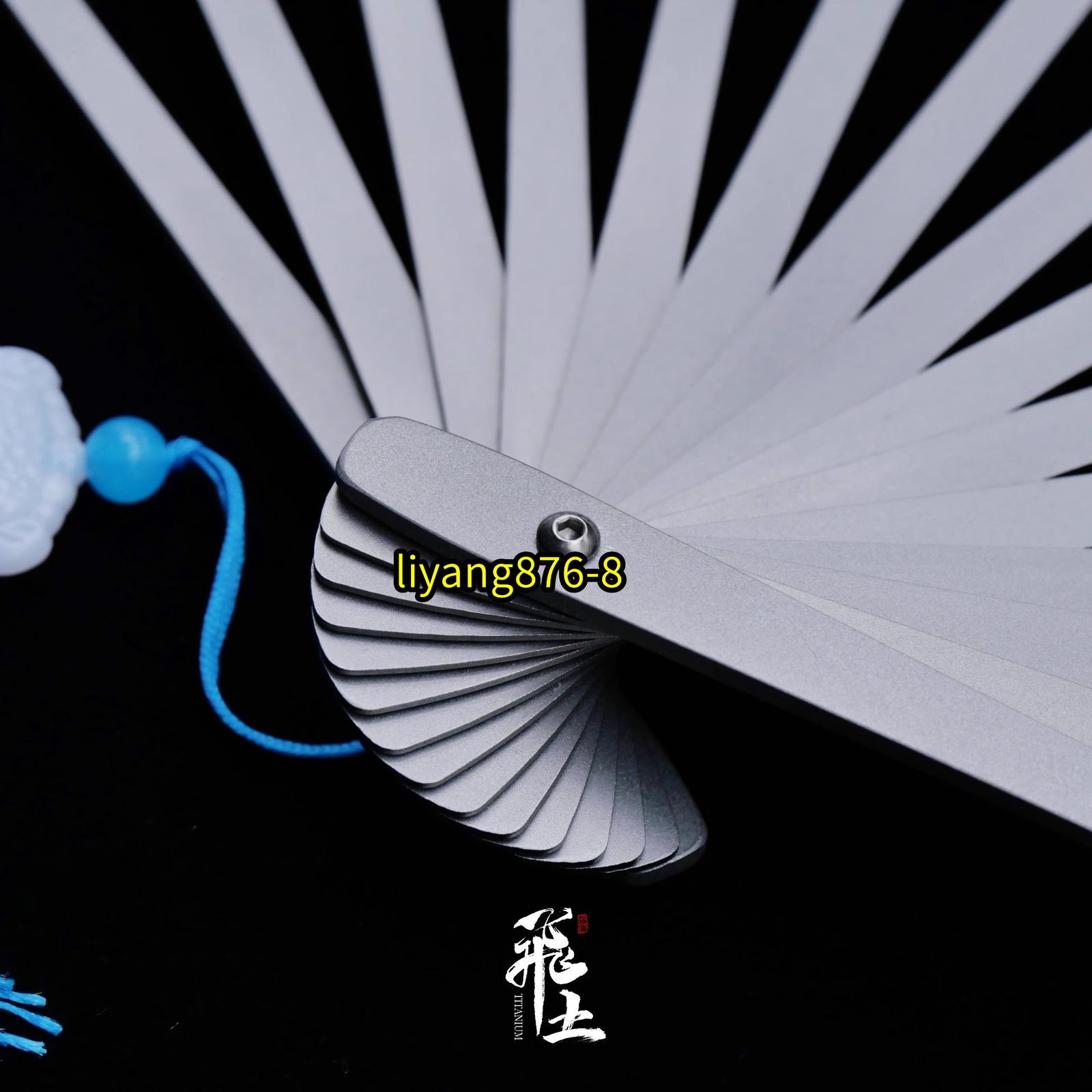 Titanium Alloy Folding Fan Chinese Style Portable Kung Fu Folding Fans 10”