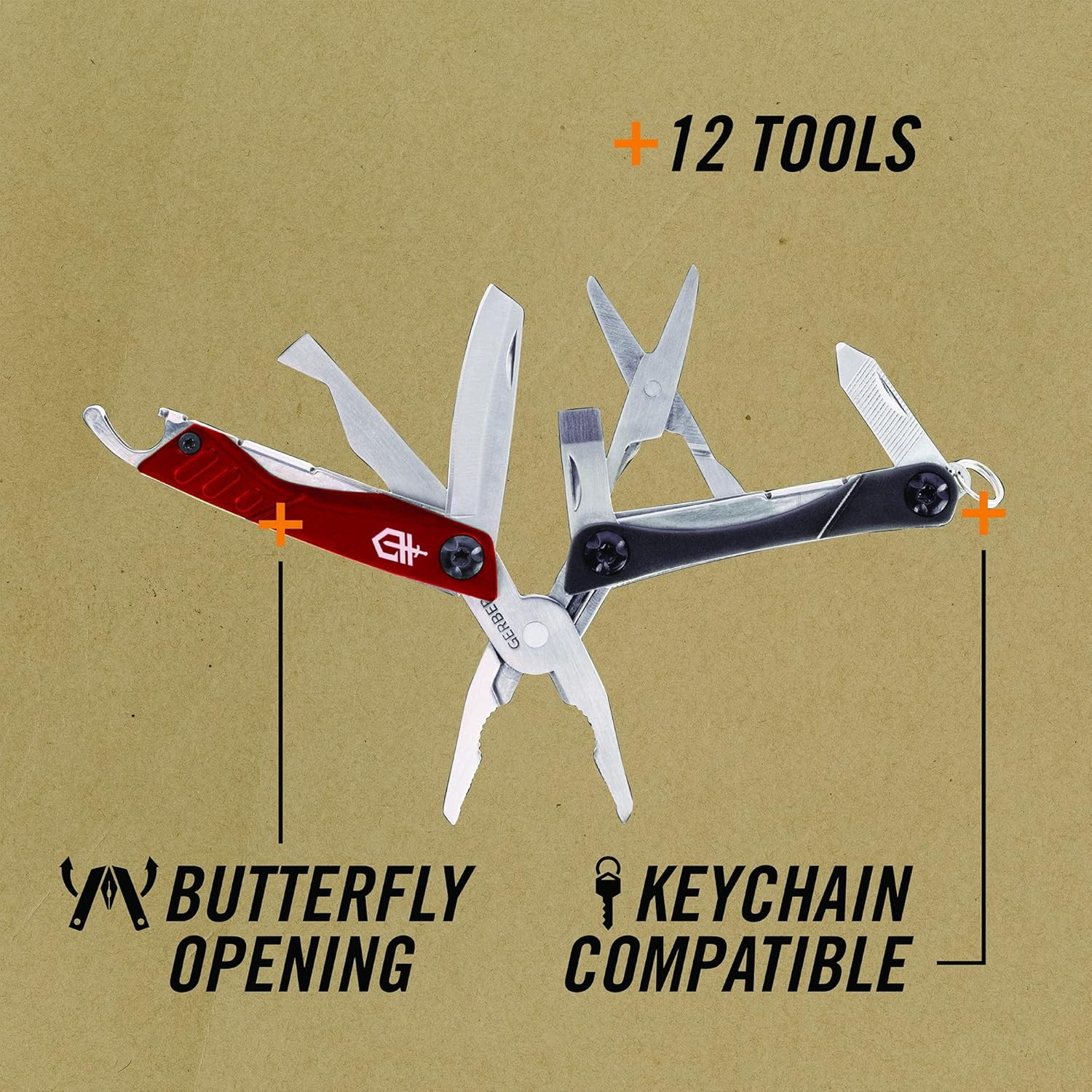 Gear Dime 12-In-1 Mini EDC Multitool – Needle Nose Pliers, Pocket Knife, Keychai