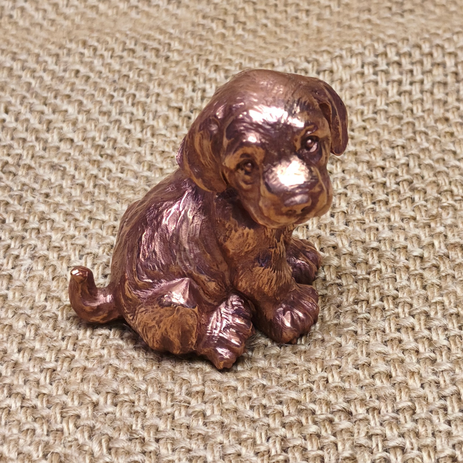 Purple copper sculpture Labrador ornament Artistic animal canine dog
