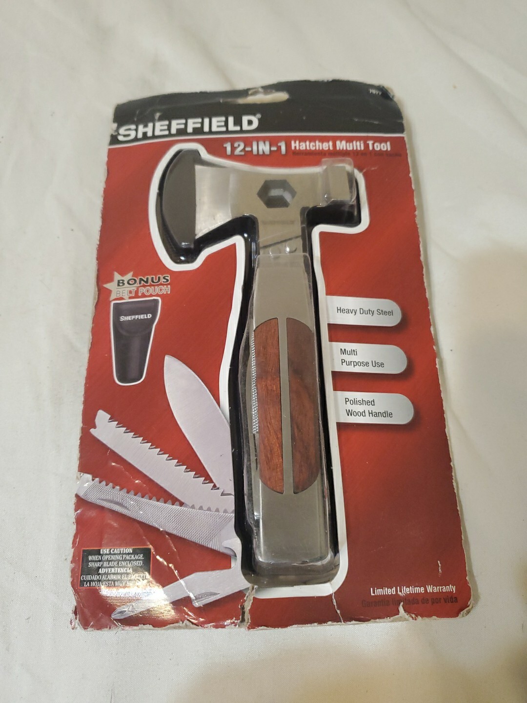Sheffield Hatcht 12-in-1 Multi-Tool & Belt Pouch NEW Outdoorsman Camper Special