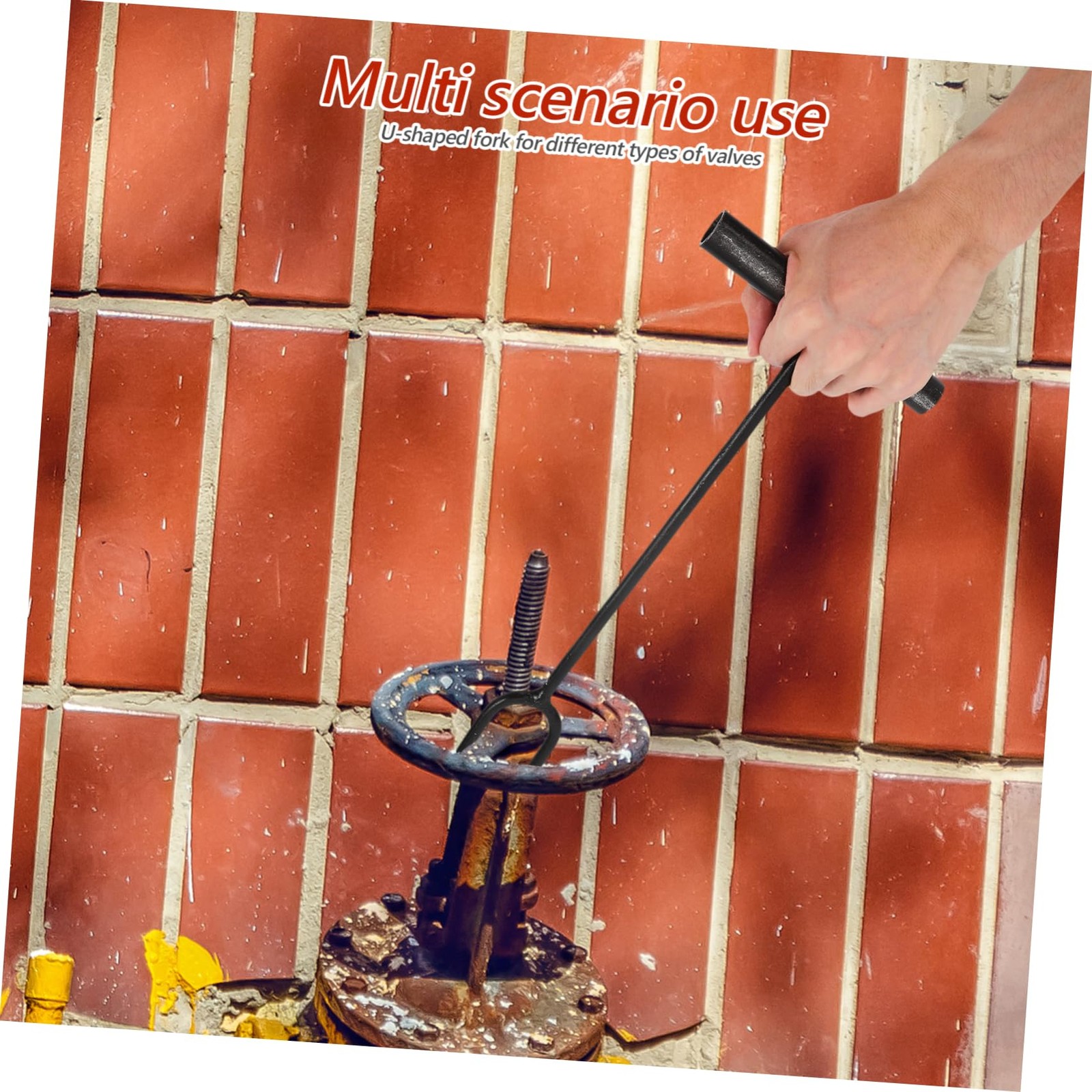 HEALSOPTHY Water Shut off Tool Long Reach T-handle 31.00X14.00X2.00CM, Black