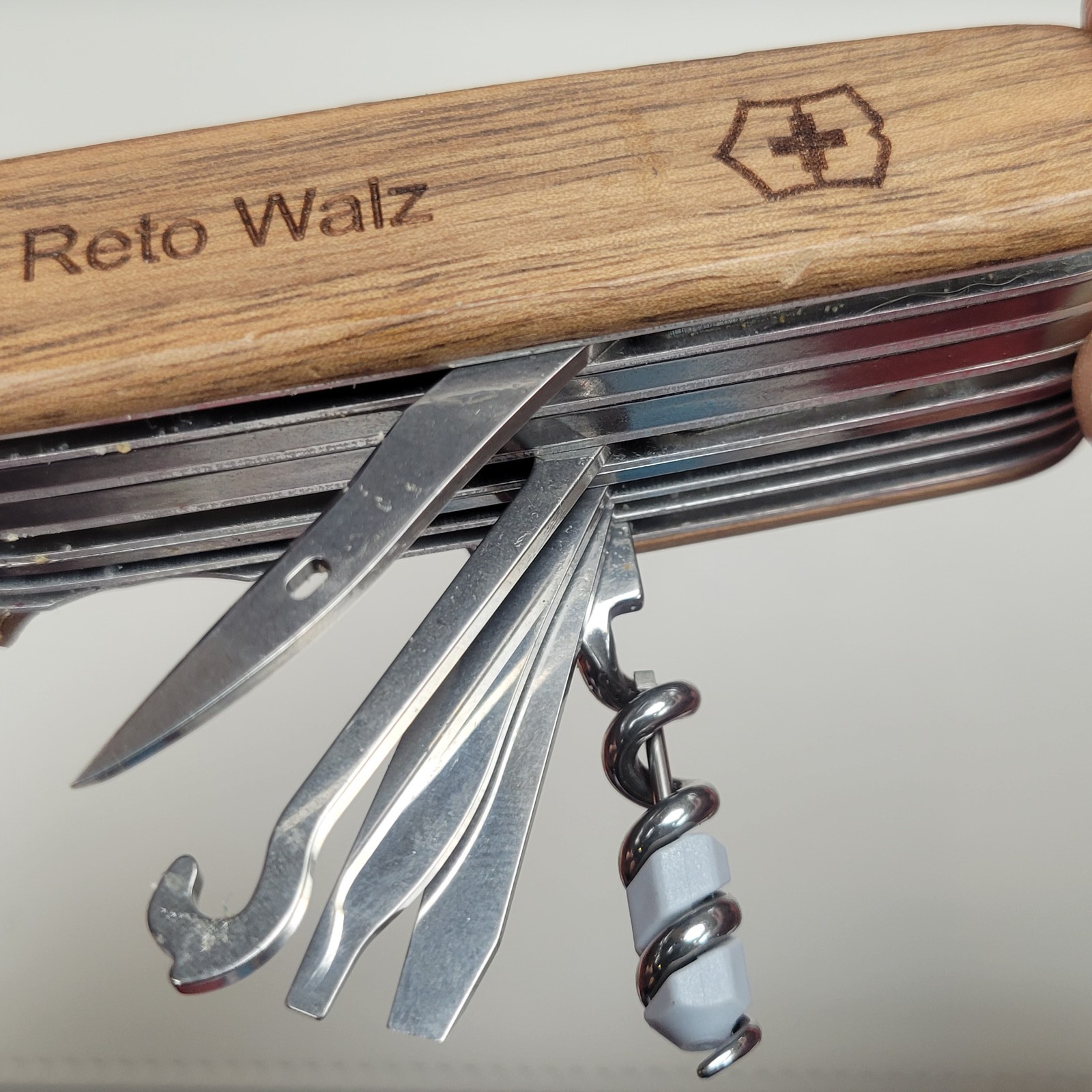 Victorinox SwissChamp Walnut Wood Swiss Army Multi-Tool Pocket Knife