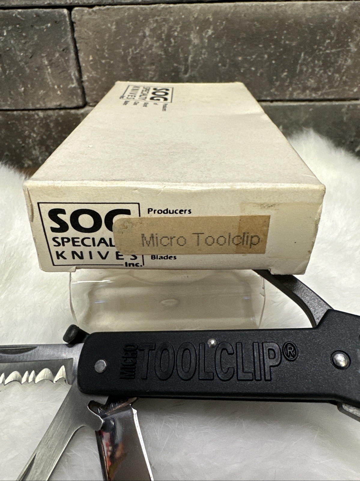 SOG The Micro ToolClip Multi Tool Clip Knife NOS Seki Japan Made With Box 1990s