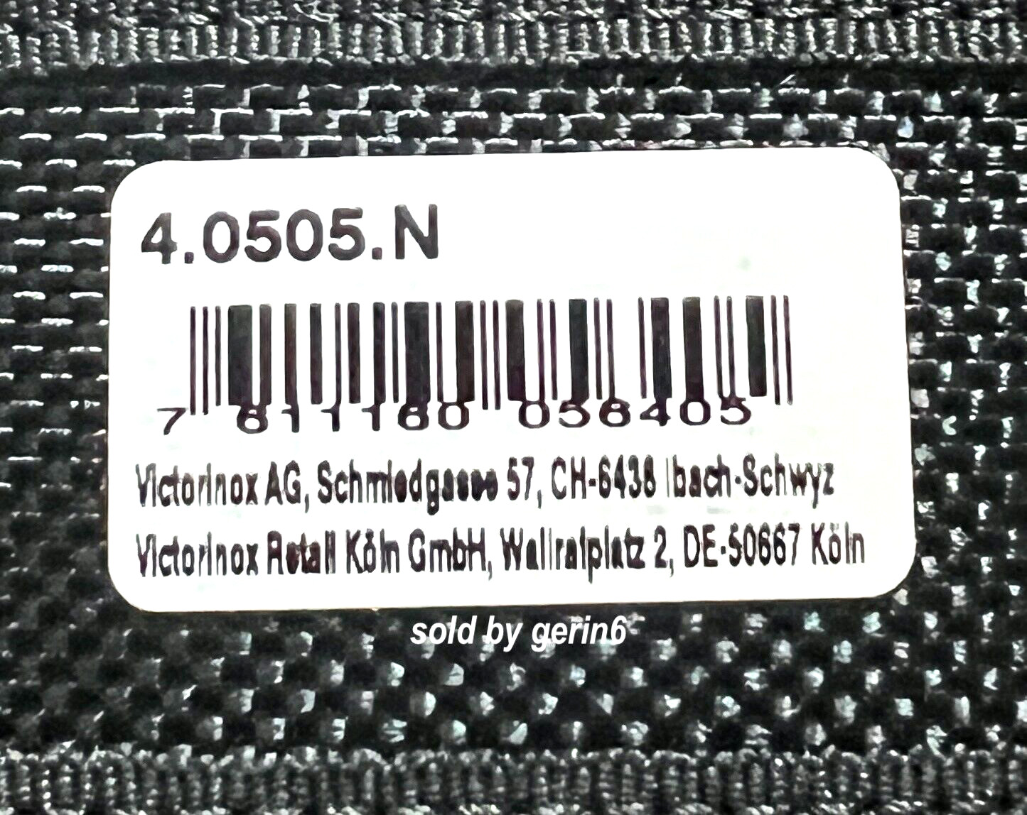 Swiss Army Medium Black Nylon Belt Pouch for RangerGrip Victorinox 4.0505.N New