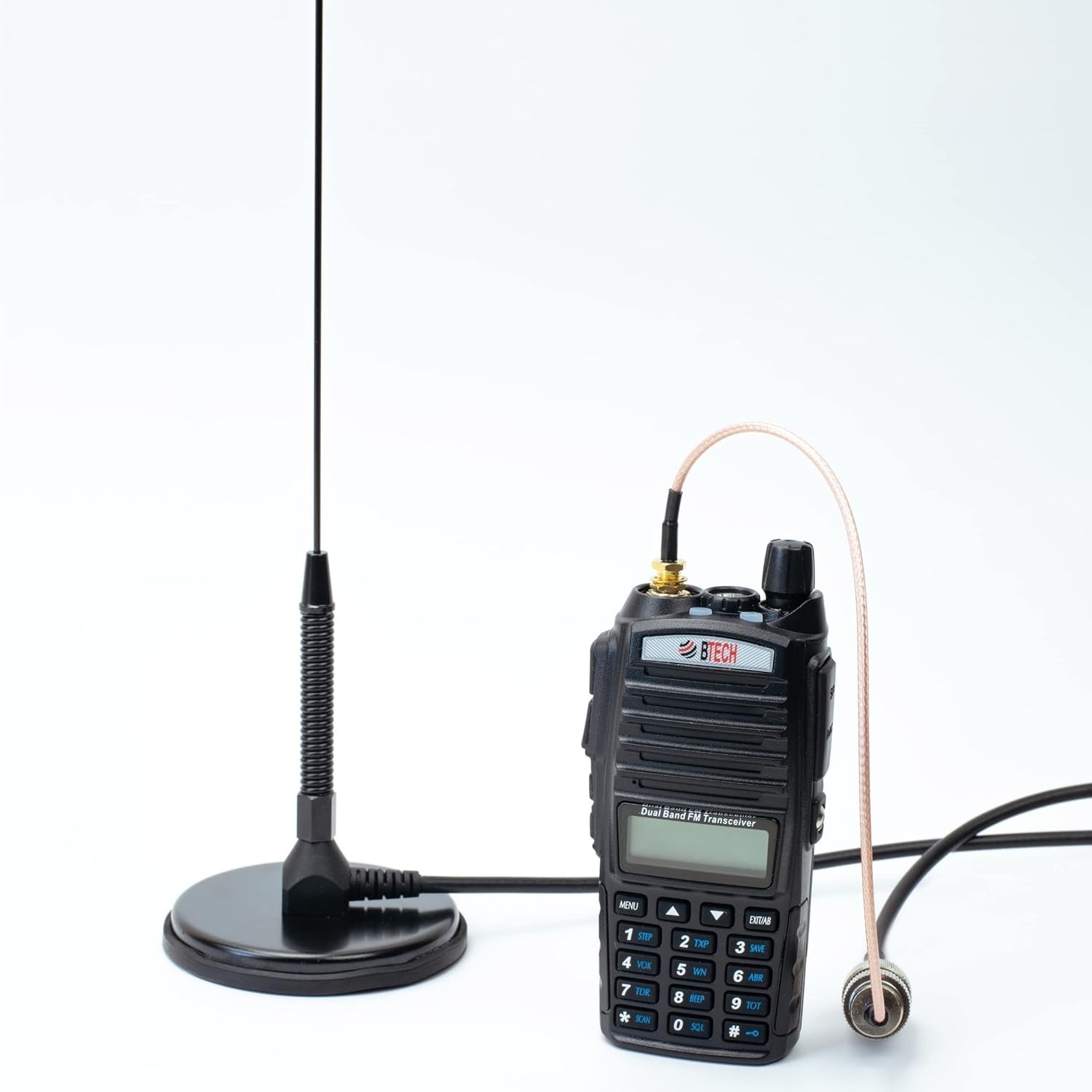 Nagoya UT-72G 19-Inch Magnetic Mount GMRS Antenna w/ PL-259 & SMA Adapters, 462M