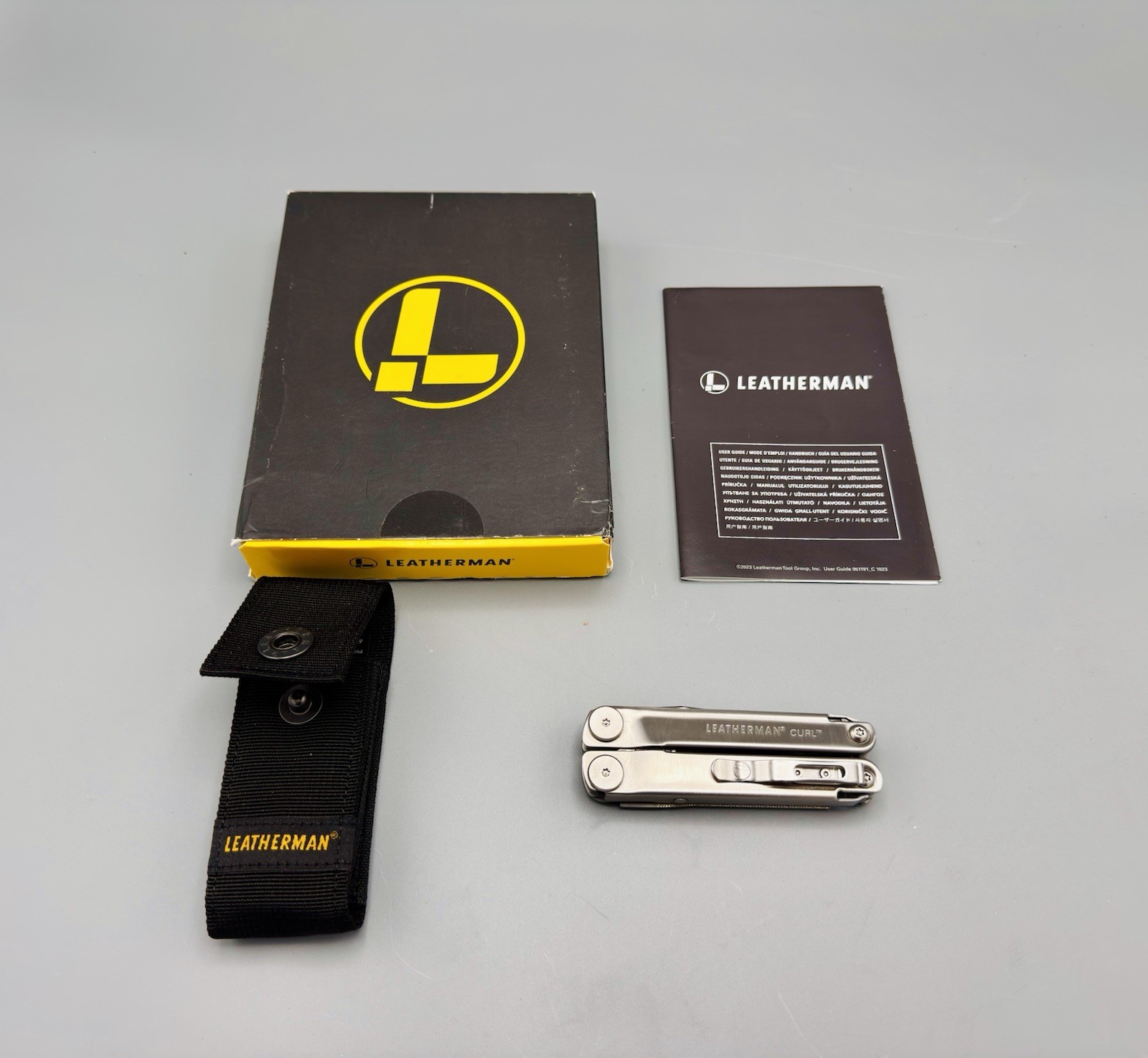 Leatherman Curl Multi-Tool Stainless Steel Open Box w/ Sheath, Box & Manual