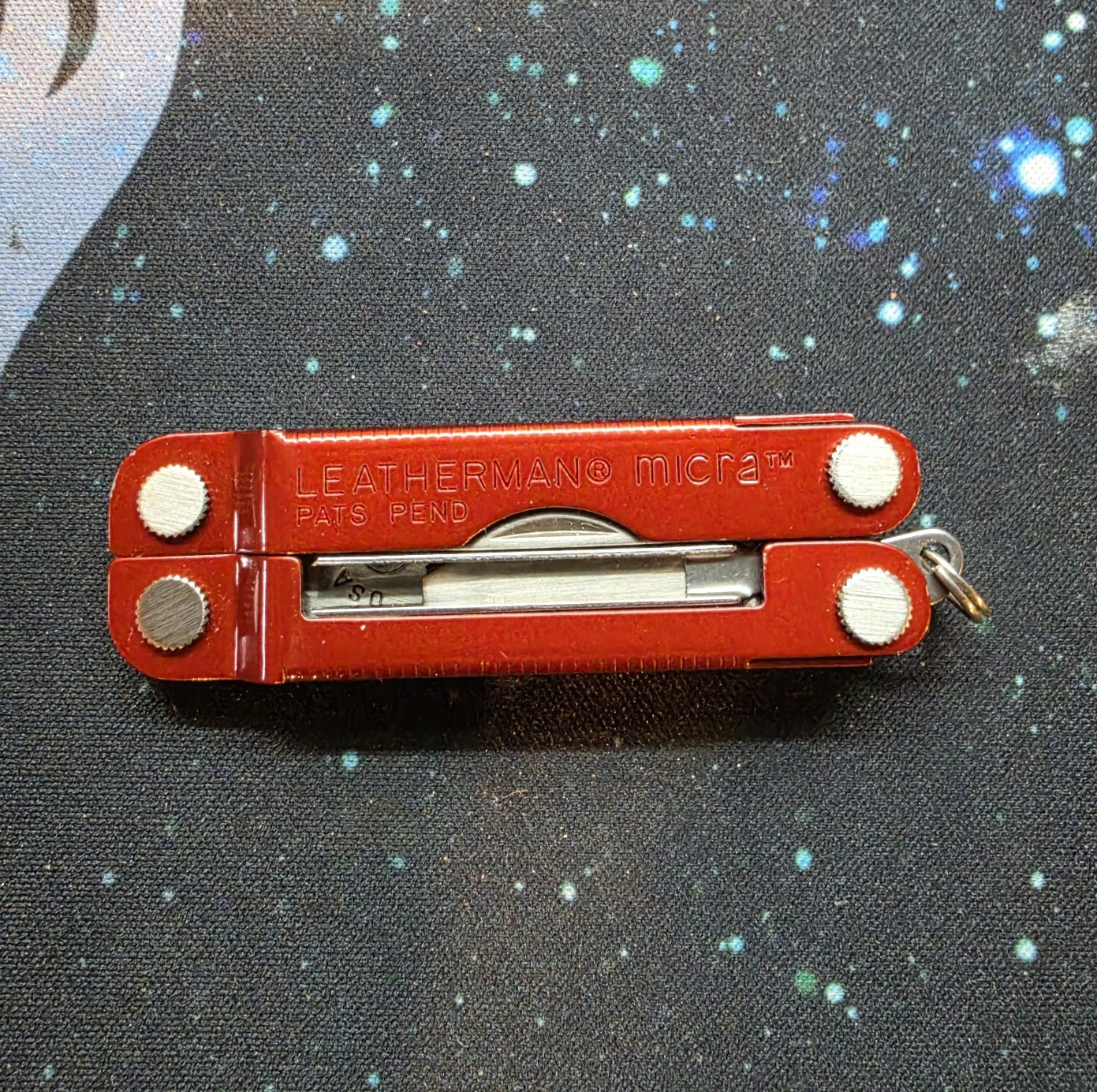 Leatherman Micra Red 10-in-1 Multi-Tool Knife Scissors Tweezers Lanyard