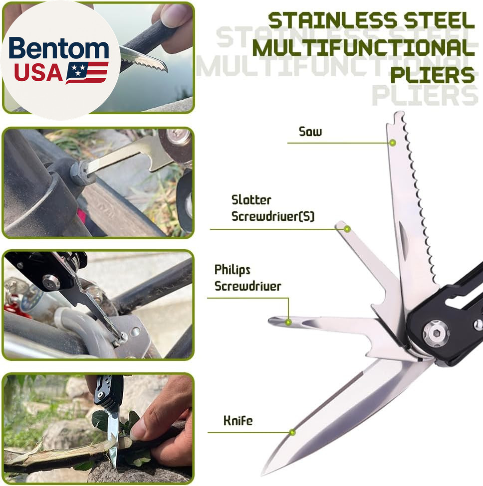 14 in 1 Multitool Pliers Gives One Whistle as a Gift, Professional Pocket Pliers