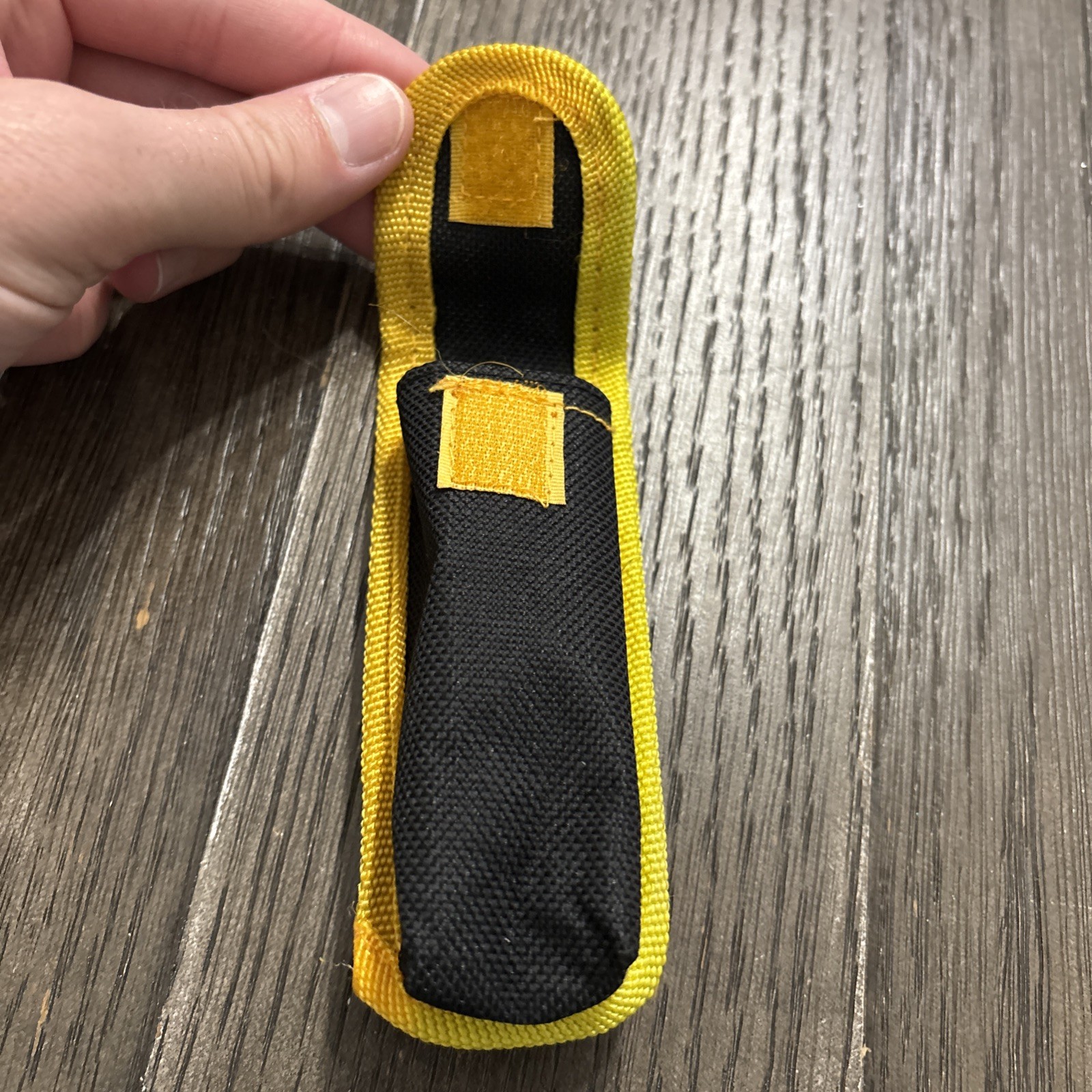 Nylon Flashlight, Knife, Tool Holder. 5”. Yellow & Black