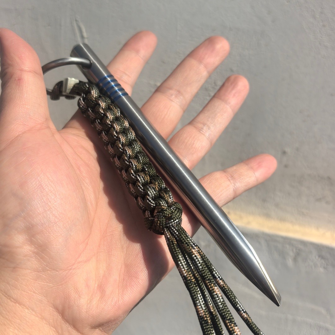 EDC Tool Multi Survival TC4 Titanium alloy Pry bar. Solid, Diameter1.3cm