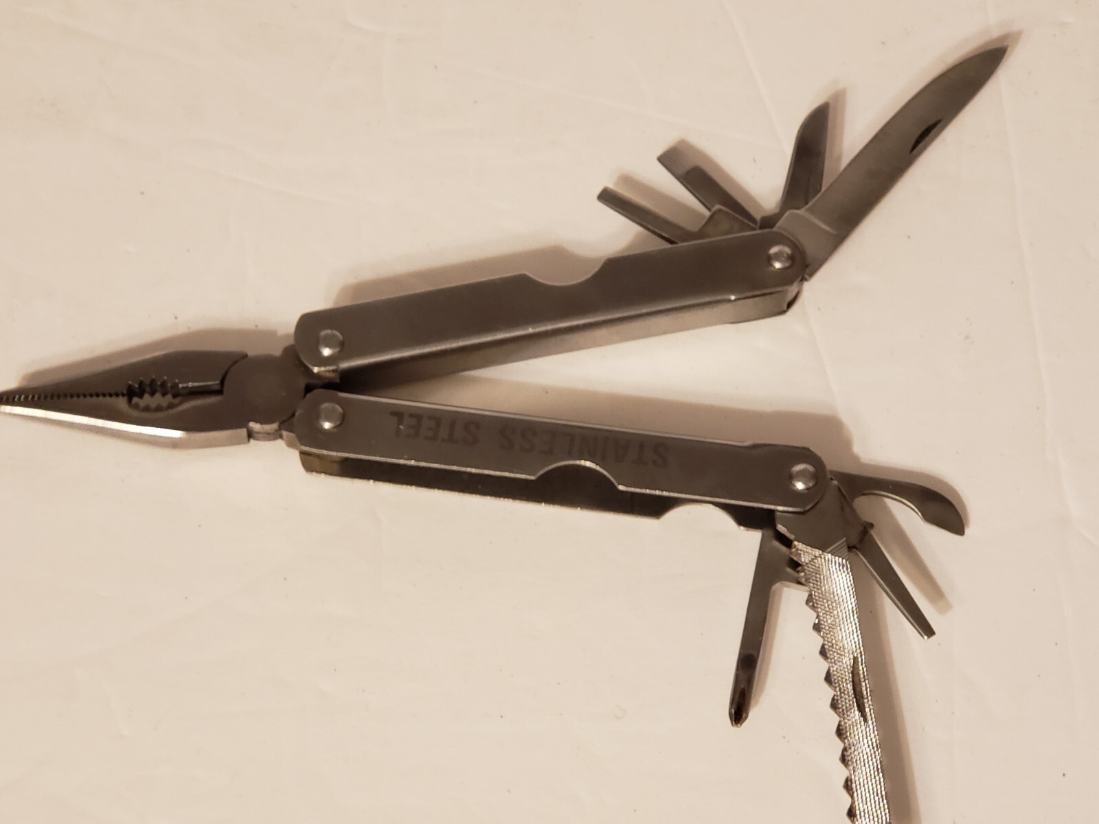 Alltrade Branded Folding Multi Tool With Sheath Pliers Knives Screw Driver Saw