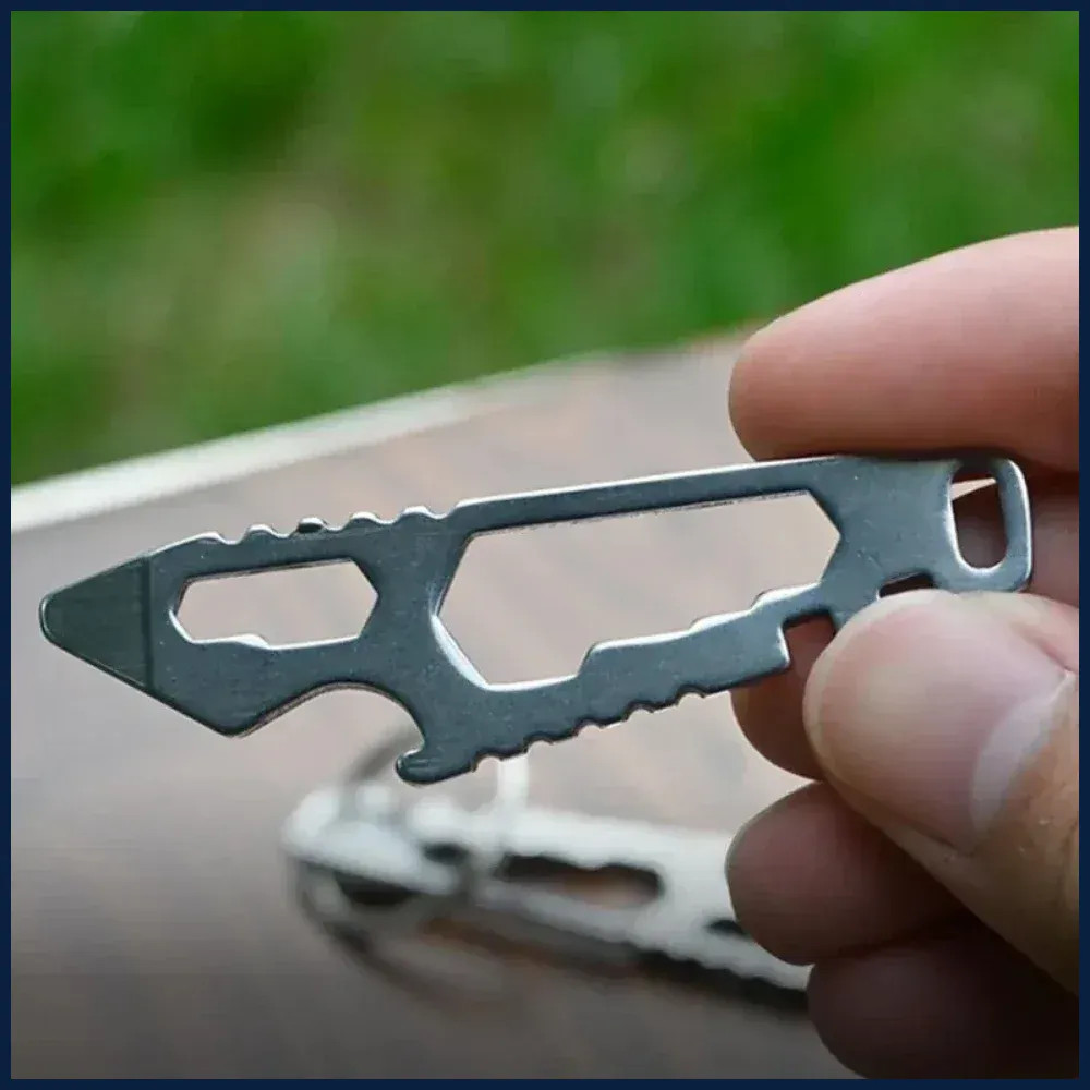 Mini Multifunctional Stainless Steel Pry Bar EDC Hex Wrench Bottle Opener