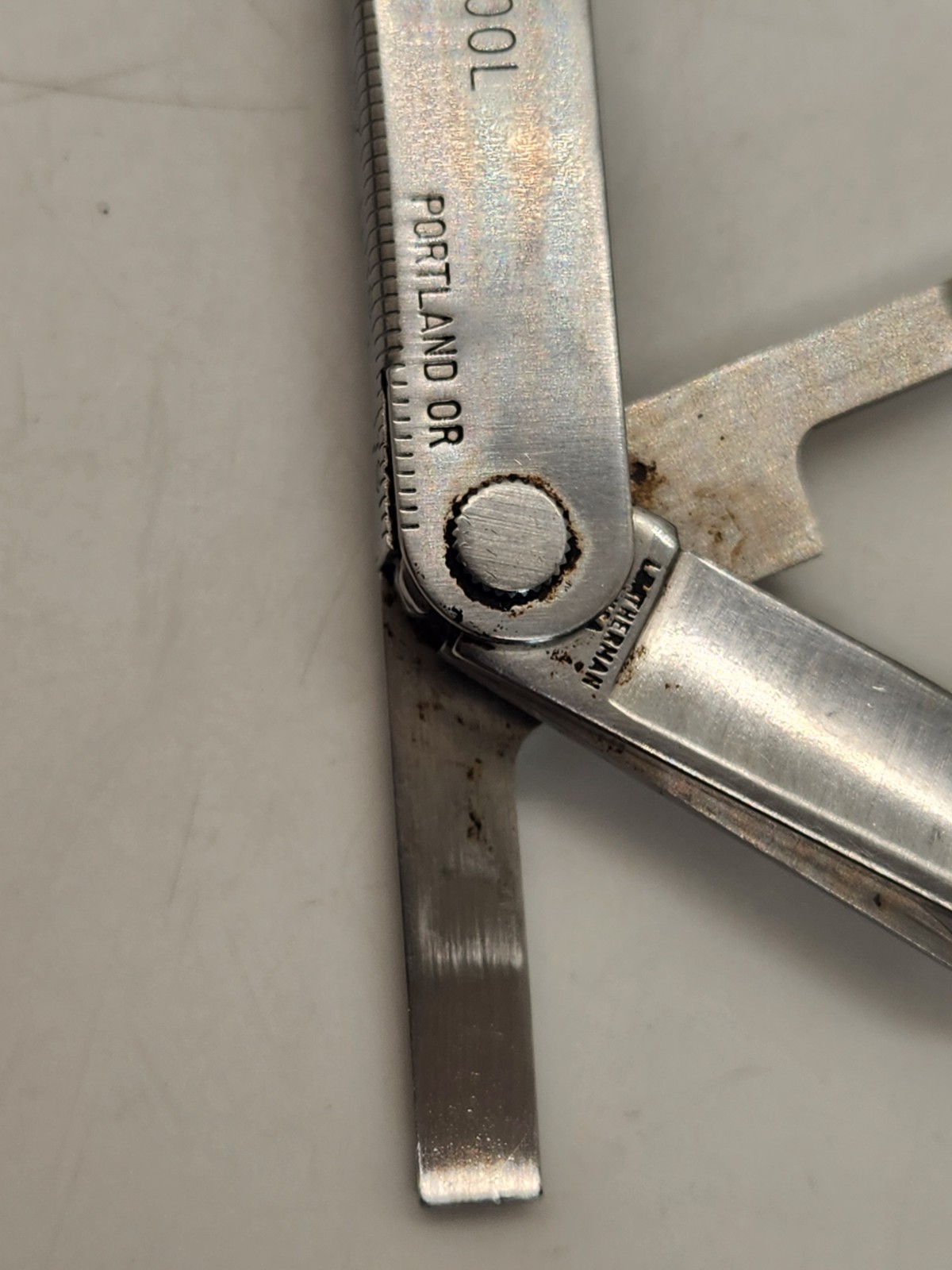 Vintage Original Leatherman Multi Tool 9 Tool Portland US Reg 1325473 w/Sheath