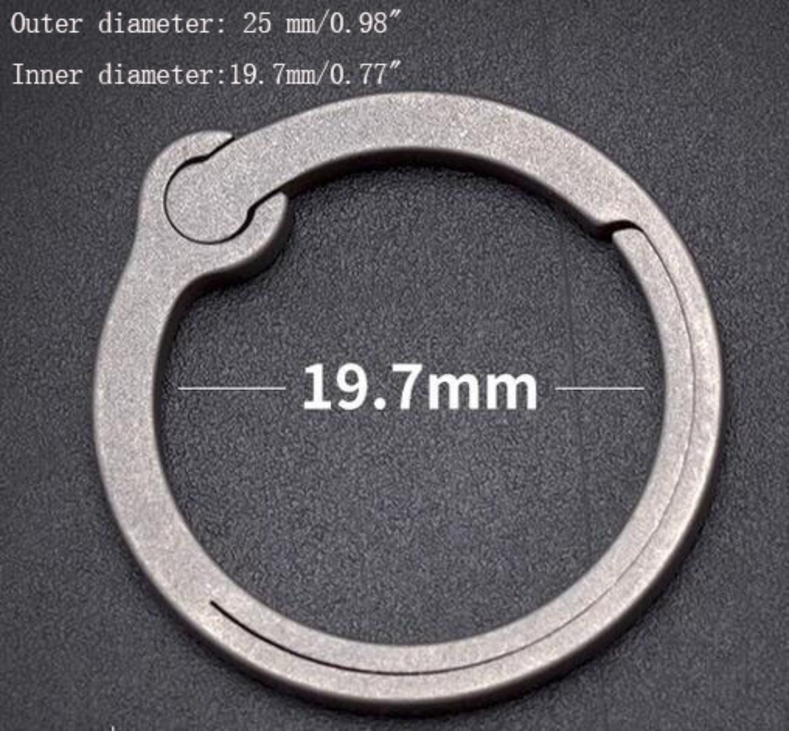 EDC 1 PC Small Portable Titanium Alloy Key Ring Buckle Openable Car Keyring