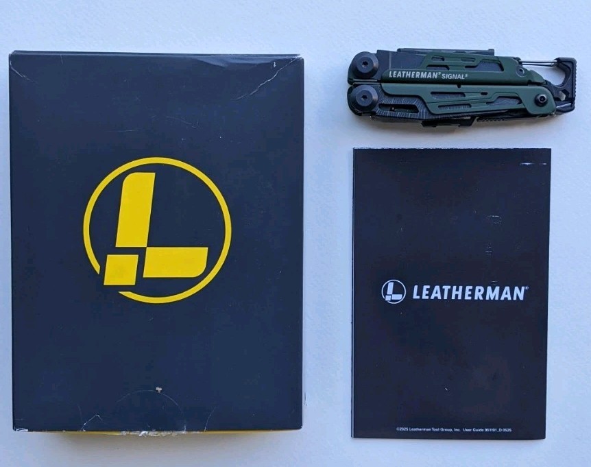 Leatherman Signal 19-in-1 Multi-Tool Green Topo Blade. Nylon Sheath NOT Included