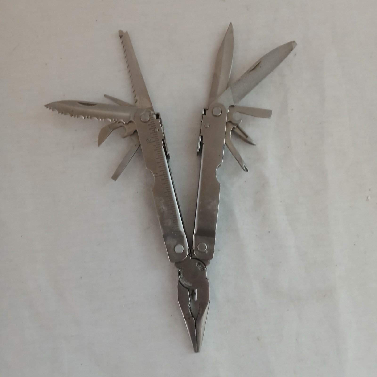 Steelking Leatherman Type Multi Tool Loaded W/ Quality Tools Black Satin Pouch