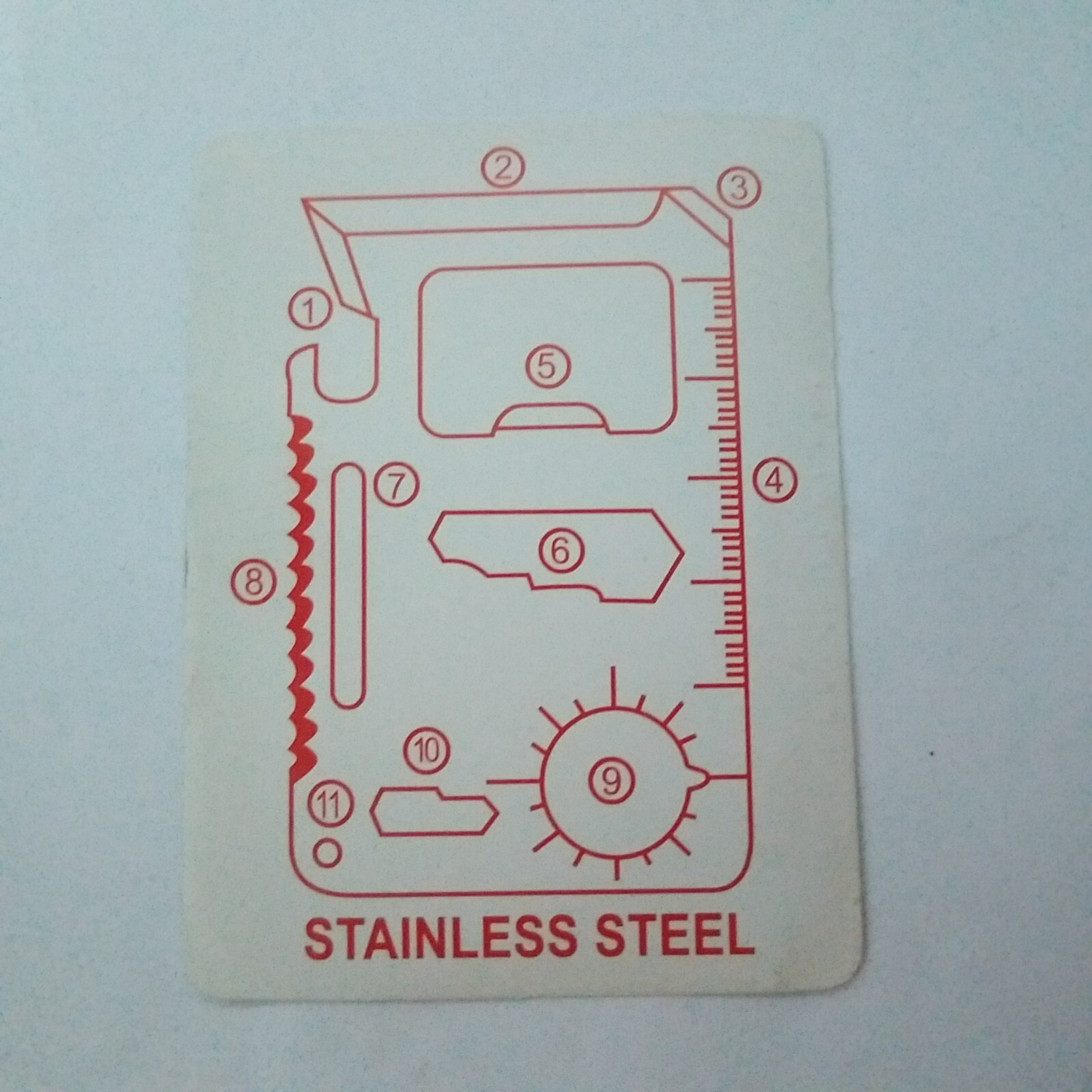 Stainless Steel Multipurpose Pocket Survival Tool Credit Card