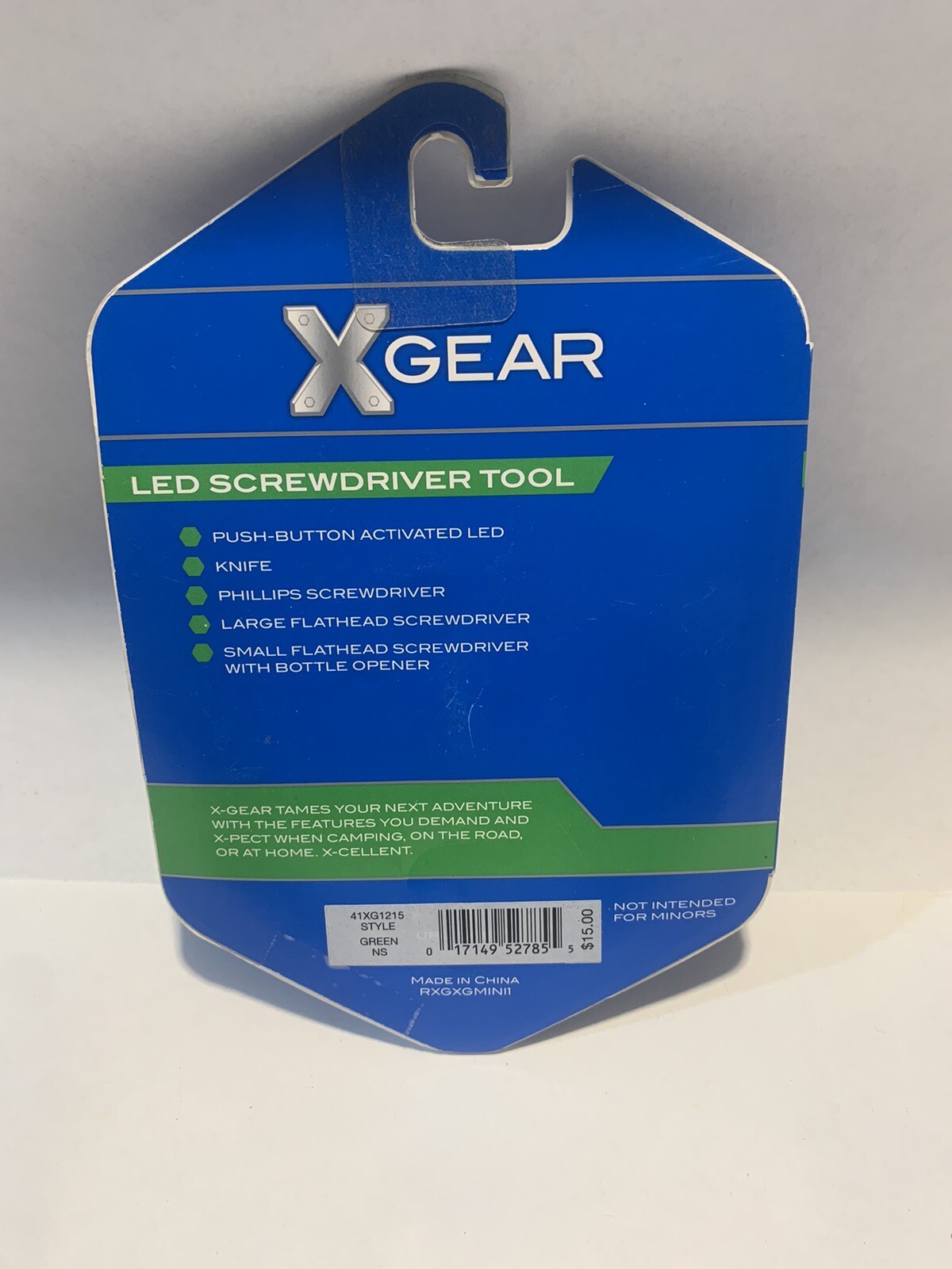X-GEAR LED Light Tool Stainless Steel 6 Tools Survival Camping Hiking