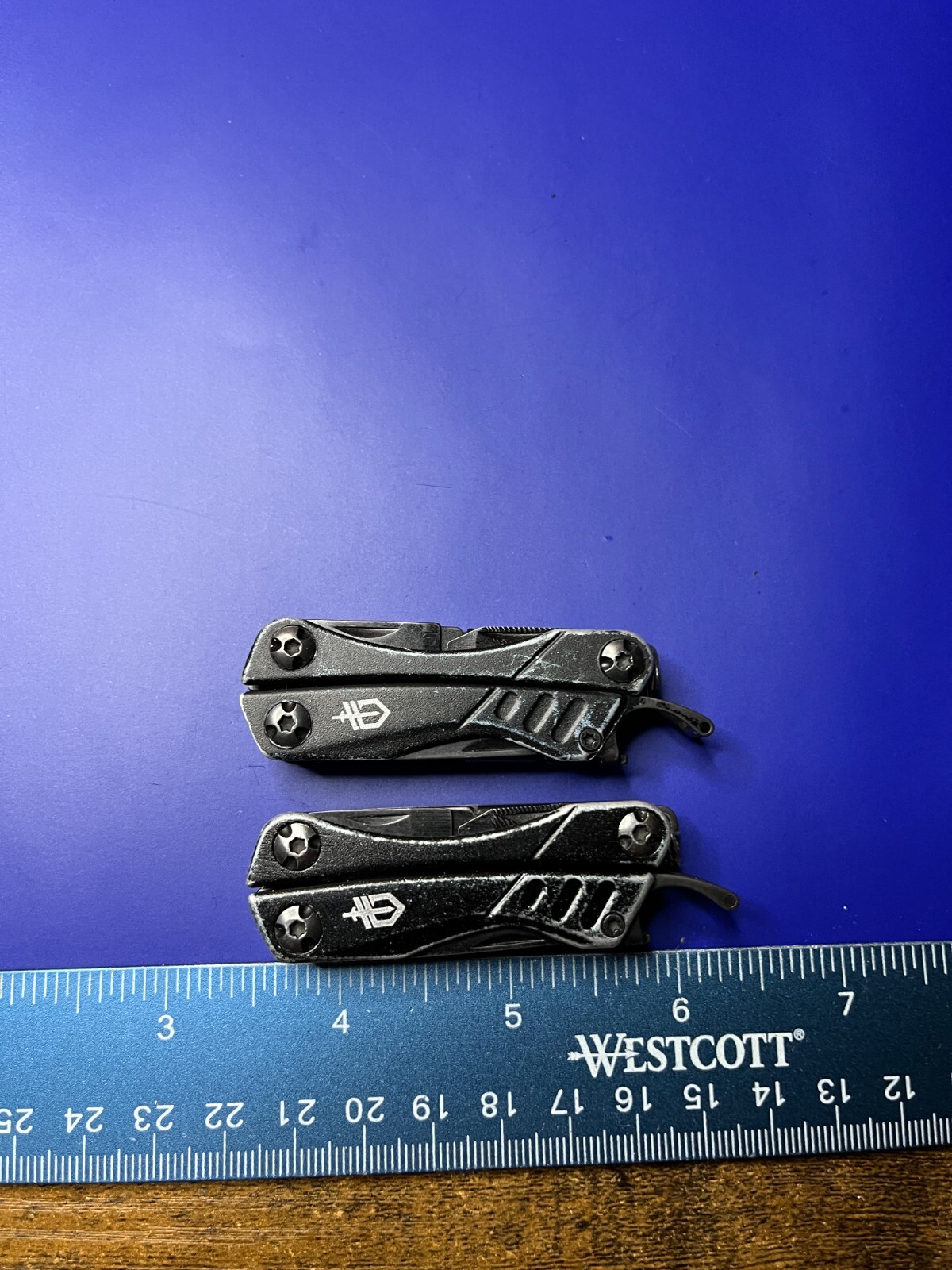 Lot of 2 Gerber Dime Multi-Tools Small Keychain Pliers Knife File Scissors