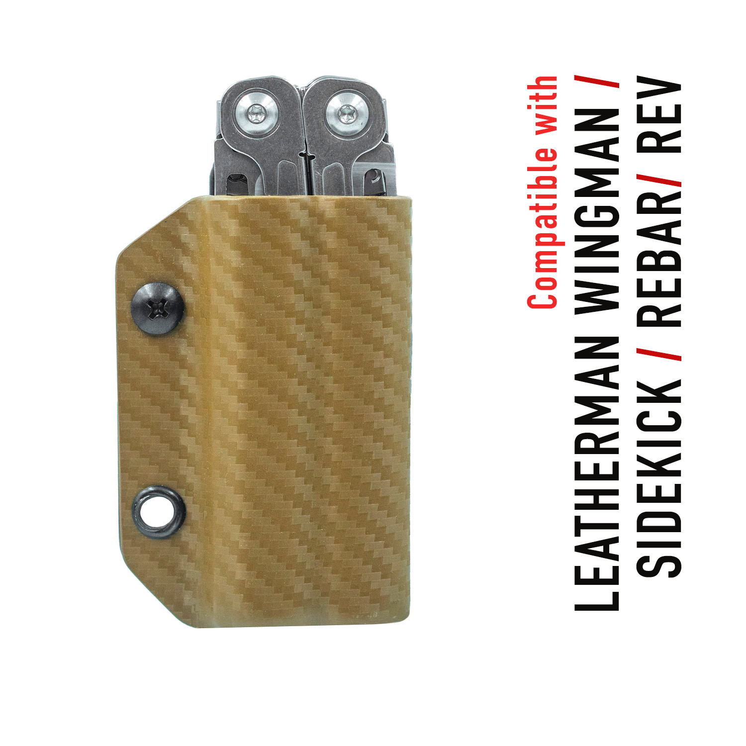 Kydex Multitool Sheath fits Leatherman WINGMAN/SIDEKICK/REBAR/REV – USA MADE