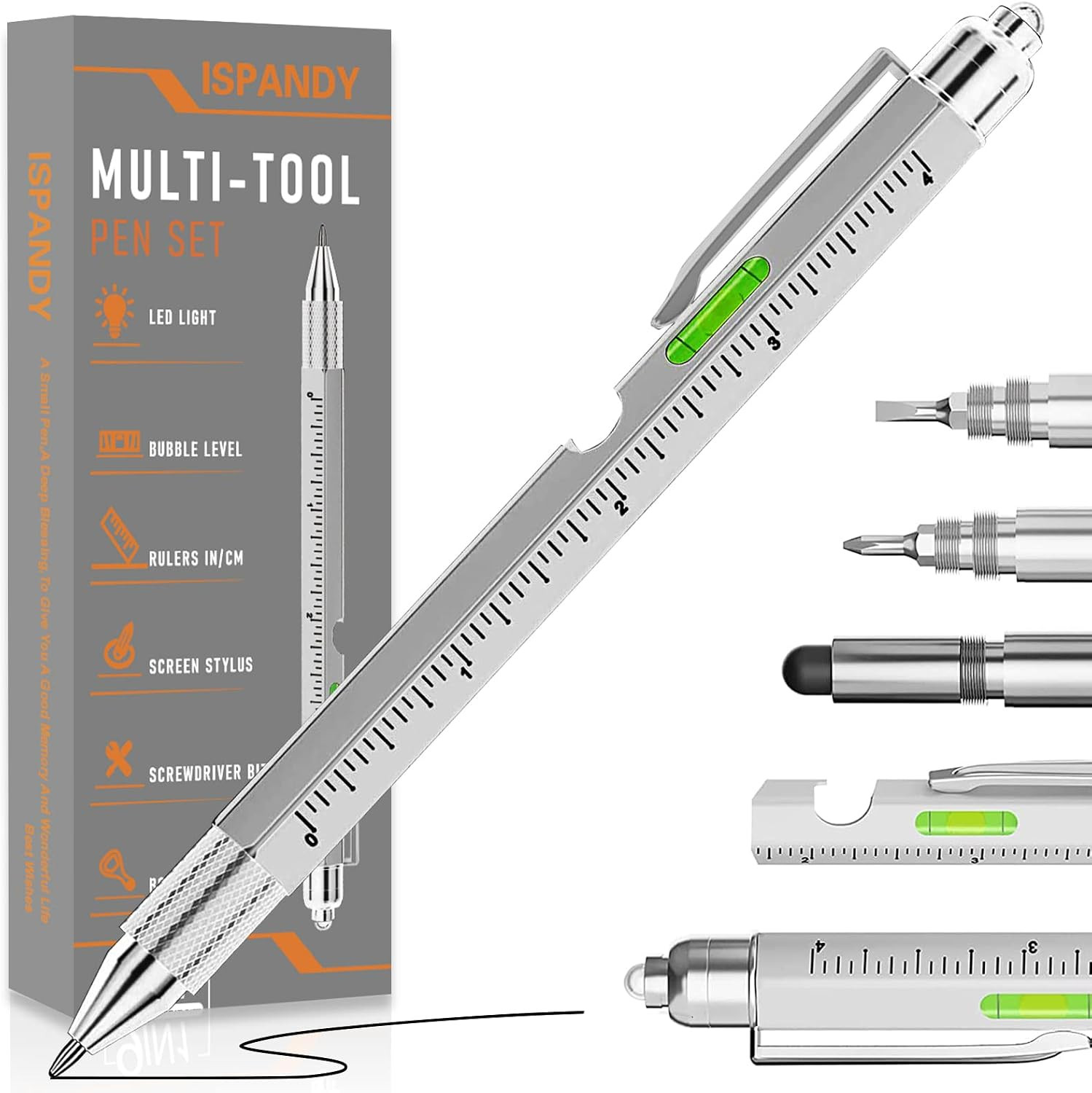 Gifts for Dad Men Who Wants Nothing, 9 in 1 Multitool Pen Gifts from Wife Daught
