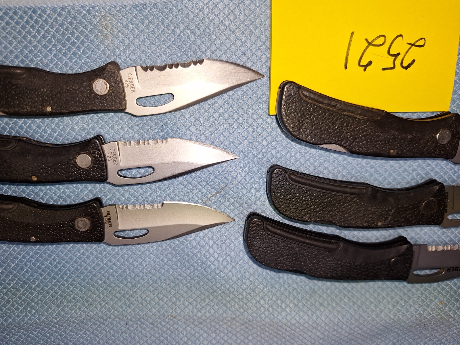 6 Gerber 425 EZ-OUT JR Pocket Knife lock back U.S.A. Loc 2521