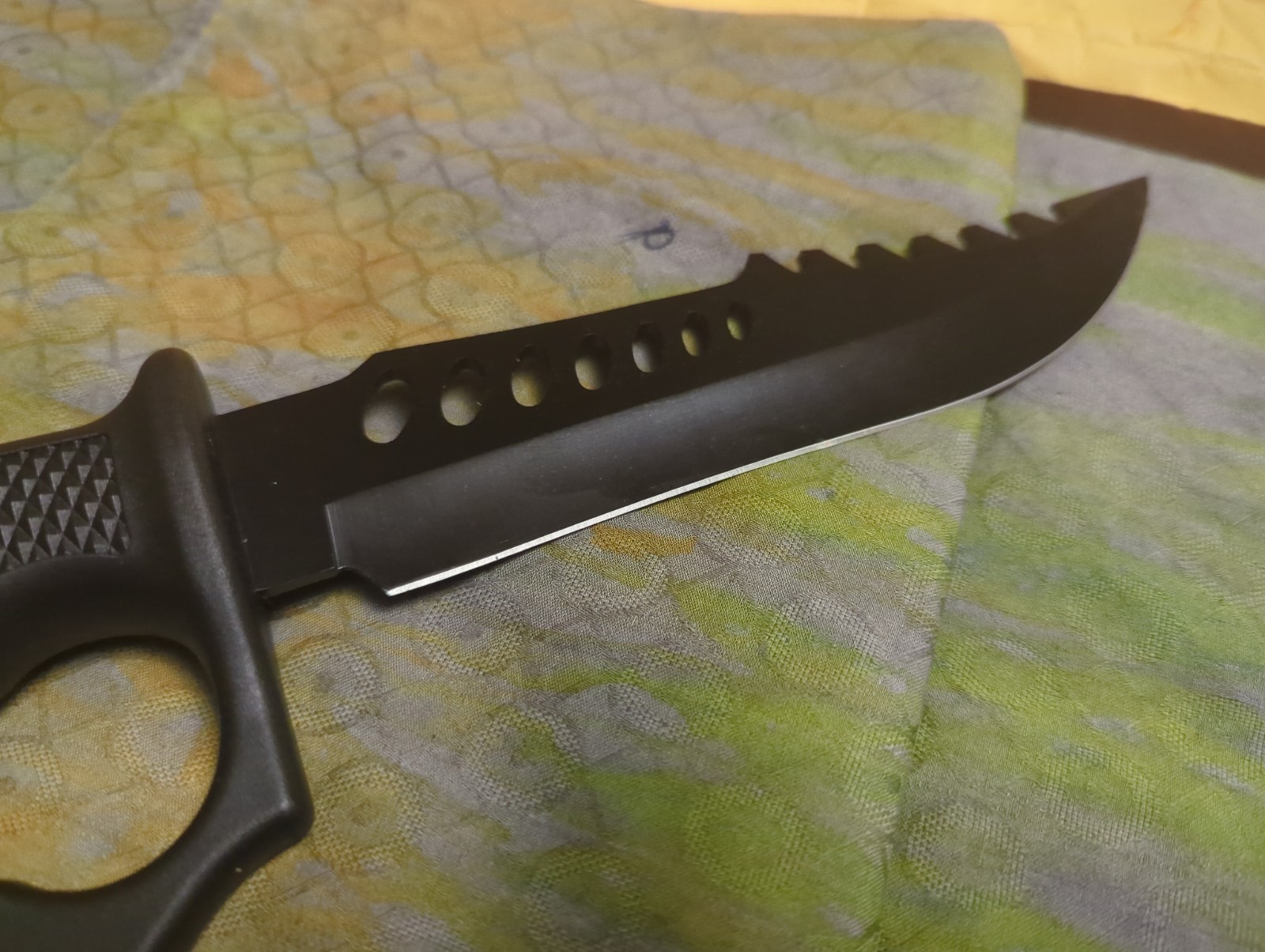 A Plastic Handle Survival Hunting Camping Knife With Fire Starter Glass,KPO17